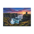 Cliffs of Moher - Ireland - Sunset Canvas Wall Art — Dramatic Coastal Landscape Stretched Canvas