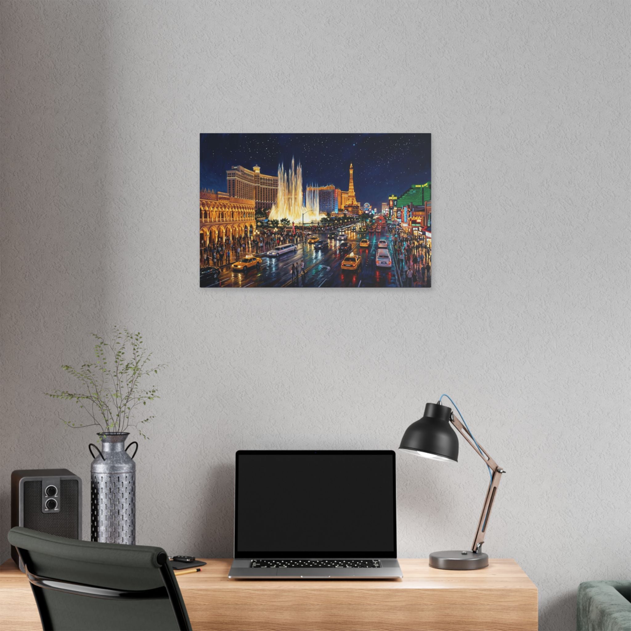 Las Vegas Nightscape Canvas Print — Iconic Strip Skyline Wall Art