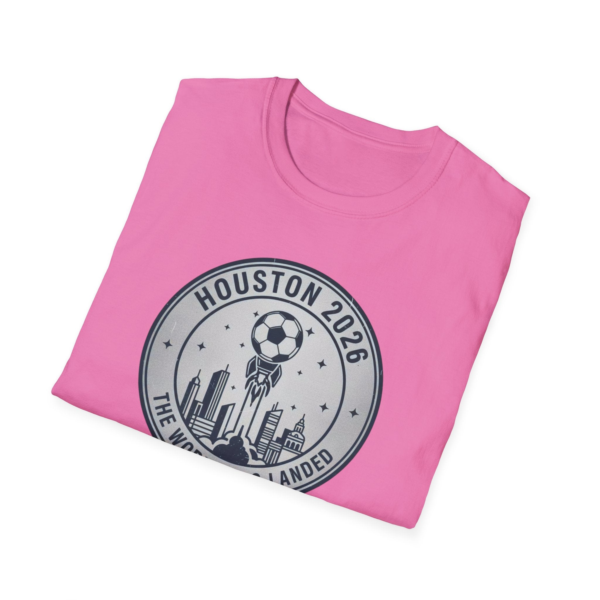 Houston 2026 Soccer Tee — "The World Has Landed" City Crest