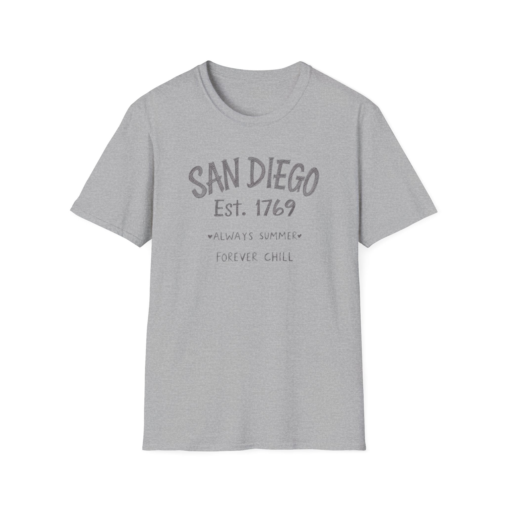 San Diego T-Shirt - "Always Summer, Forever Chill" Casual Beach Tee