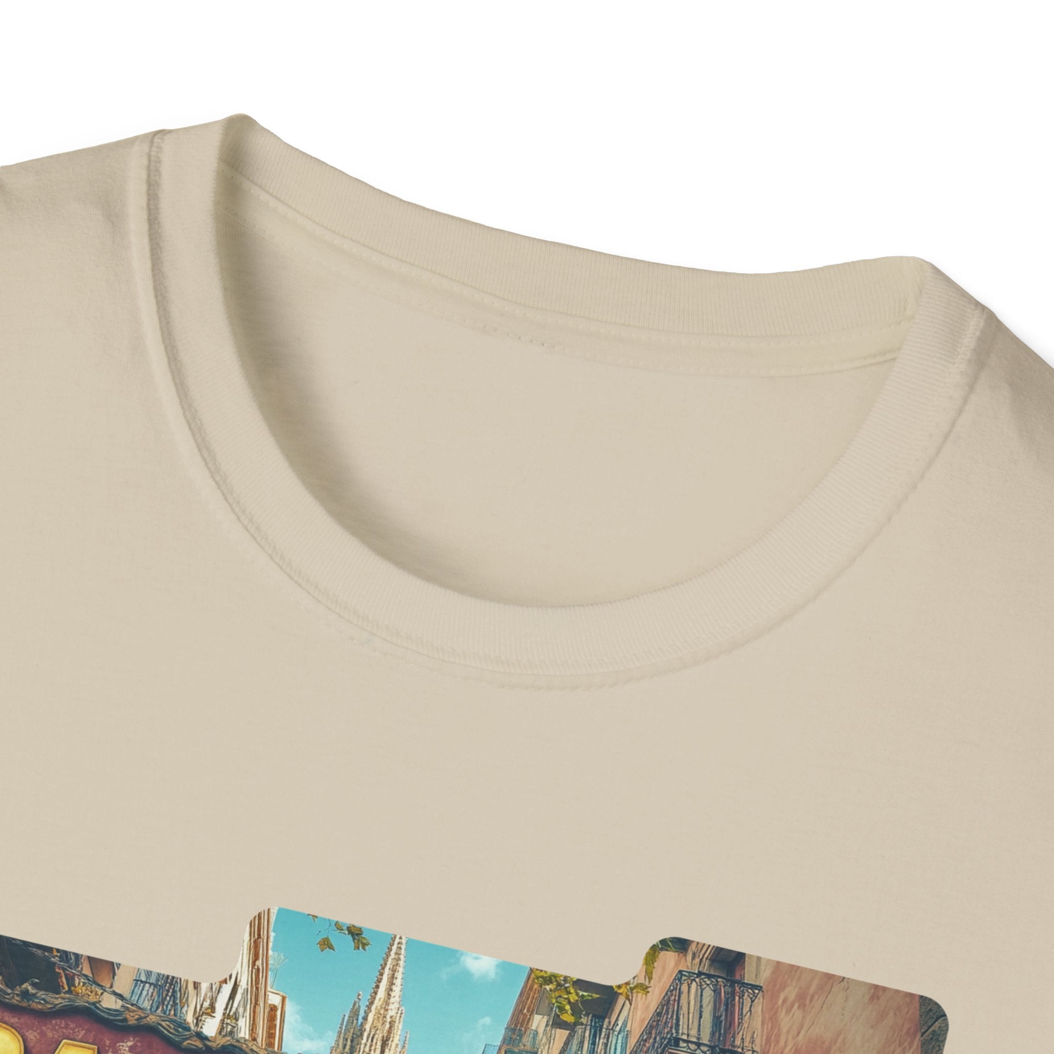 Barcelona Cityscape T-Shirt | Vintage Sign Travel Tee