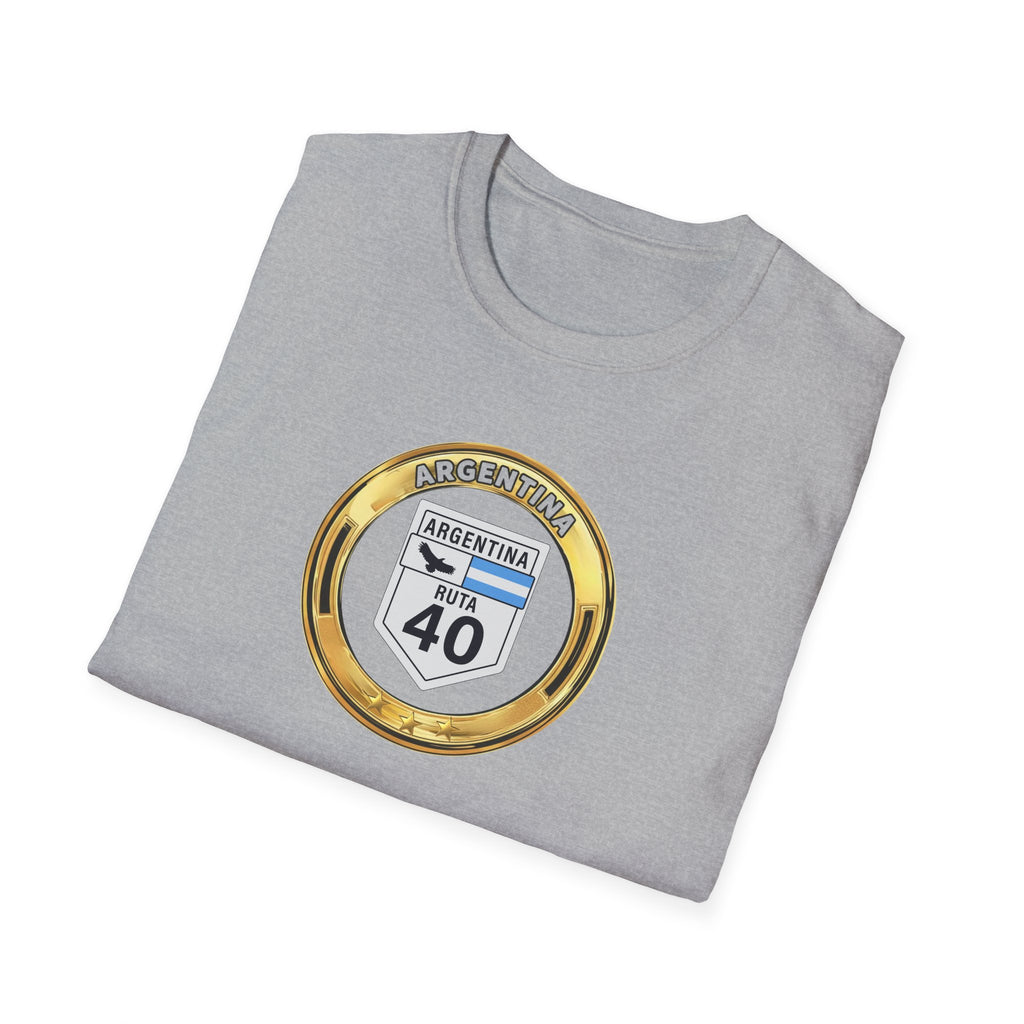 Argentina Route 40 T‑Shirt 3 Stars World Cup 2026— Vintage Ruta 40 Road Sign Tee