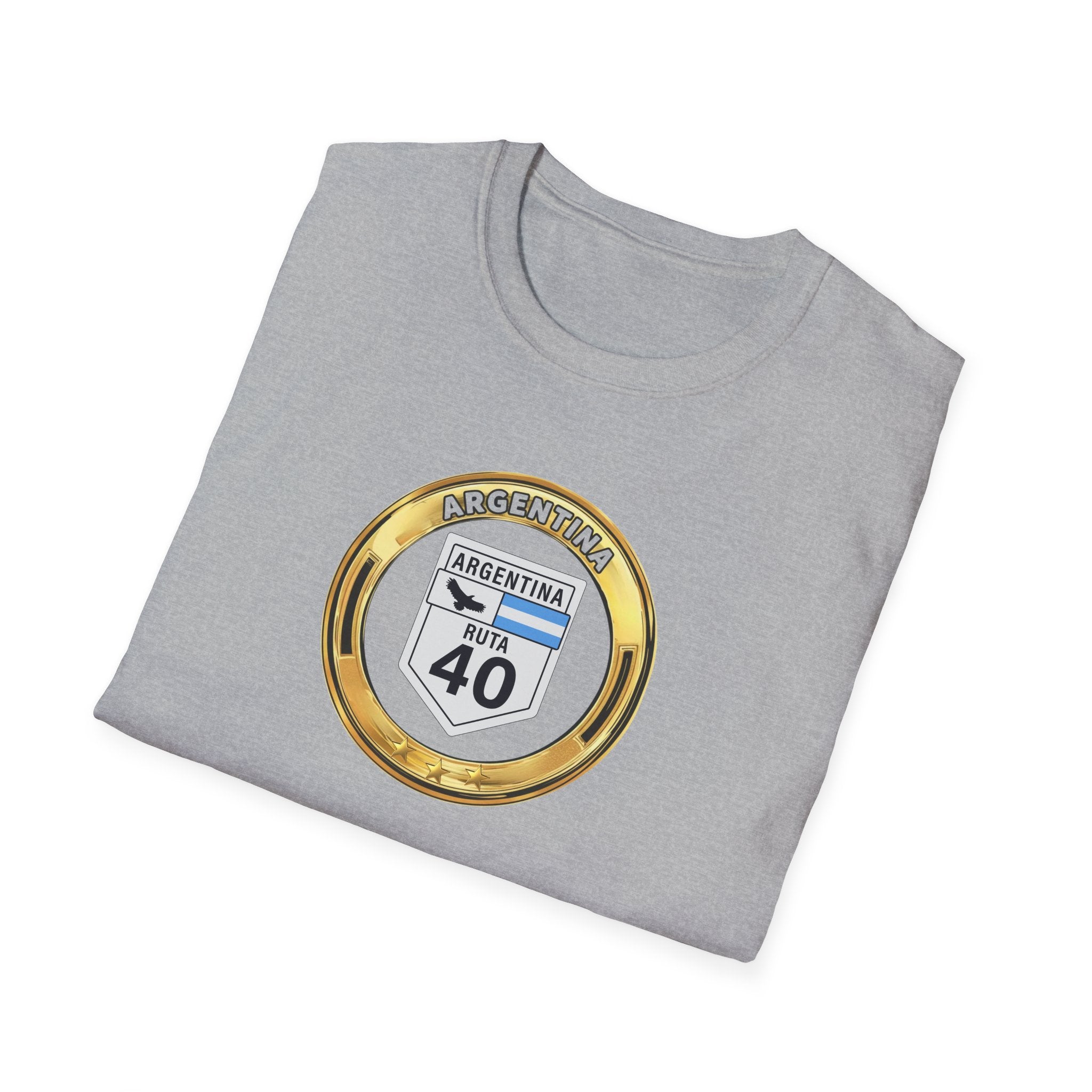 Argentina Route 40 T‑Shirt 3 Stars World Cup 2026— Vintage Ruta 40 Road Sign Tee