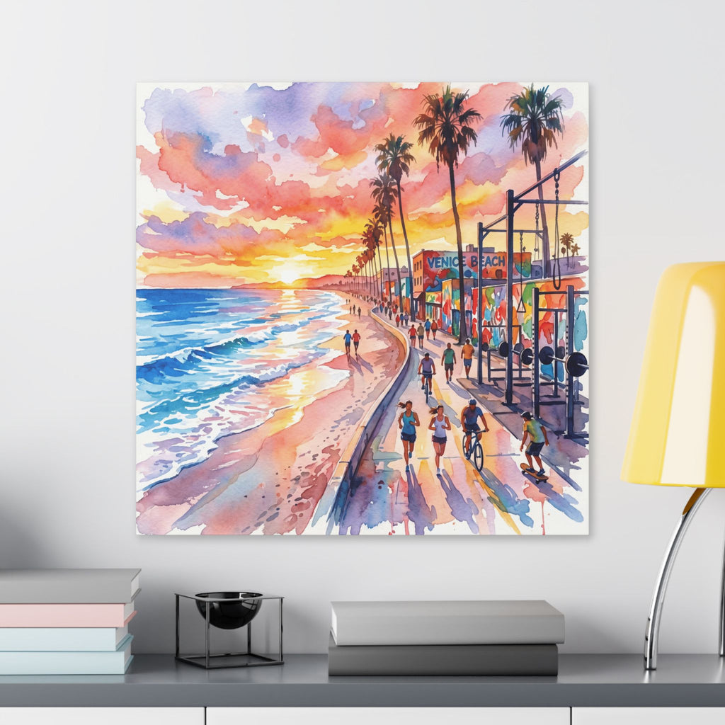 Venice Beach Sunset Canvas