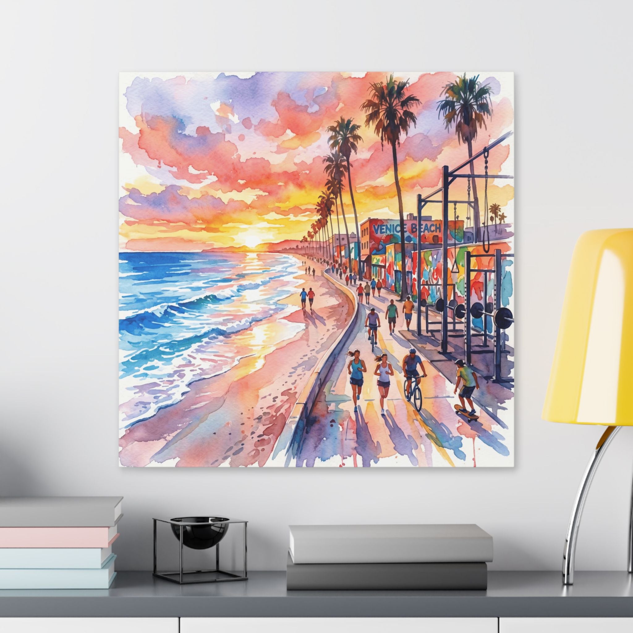 Venice Beach Sunset Canvas