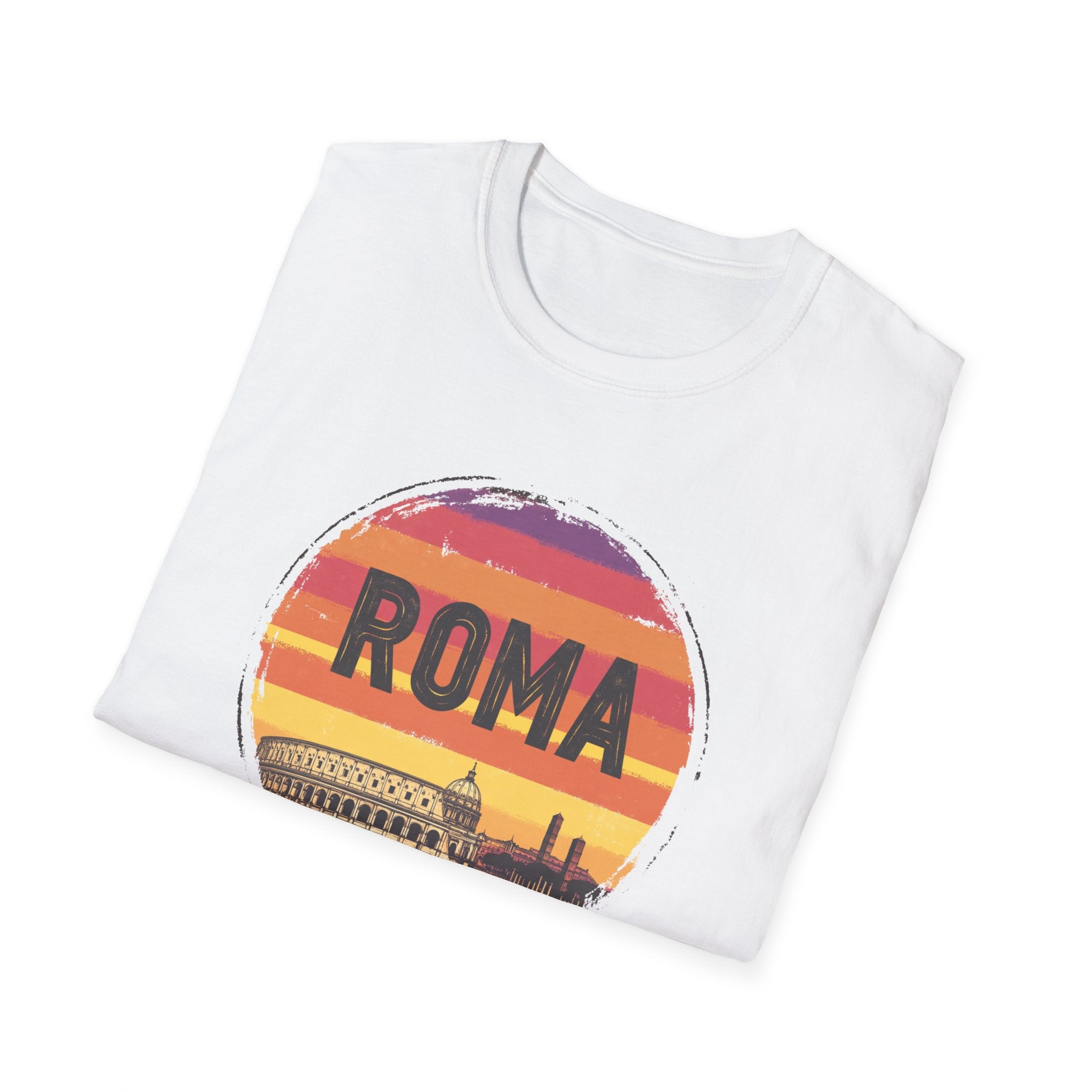 Roma Sunset T-Shirt — Vintage Rome Skyline Tee