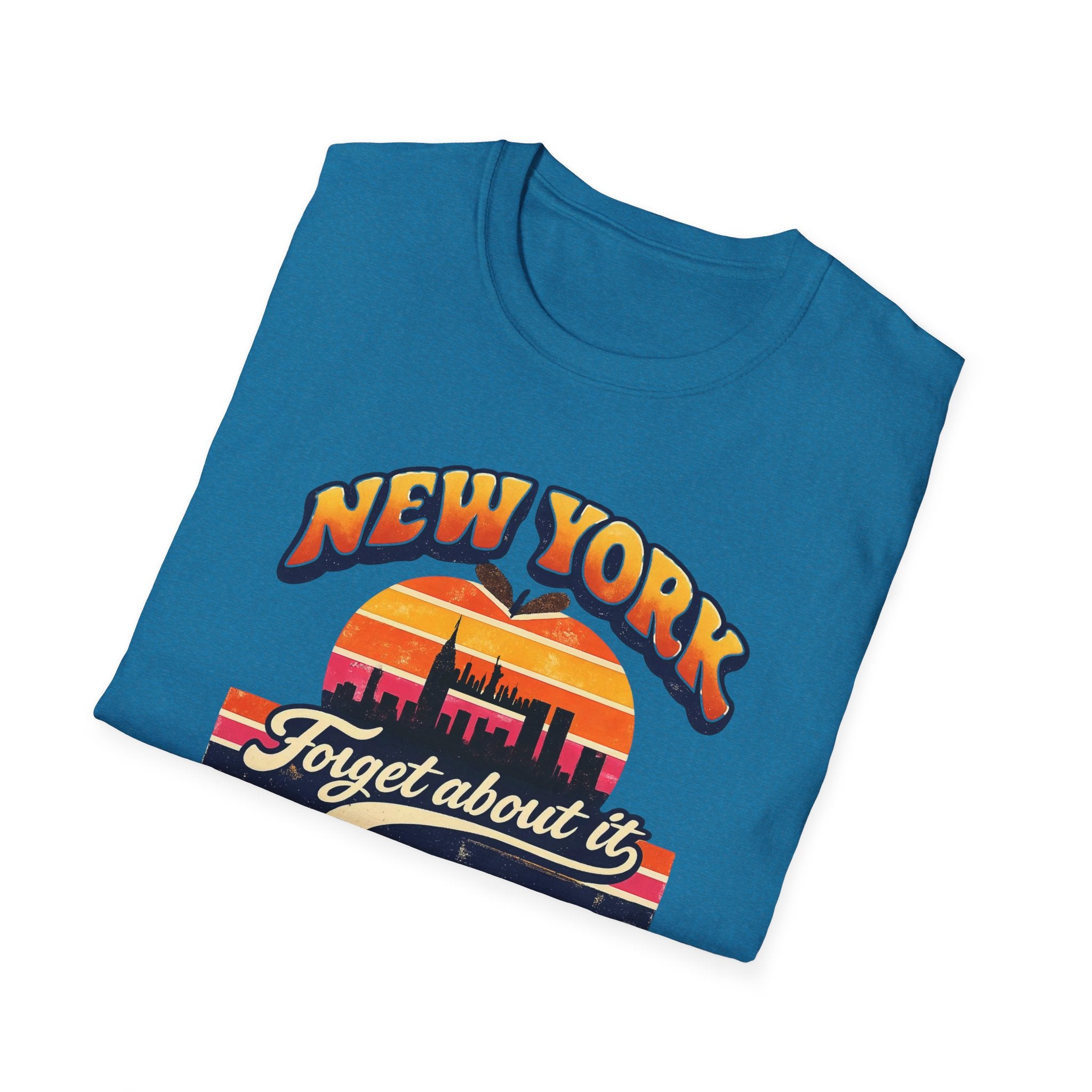 New York "Forget About It" Retro Sunset T-Shirt