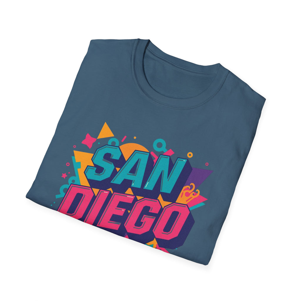 San Diego Retro Pop T-Shirt — Colorful City Graphic Tee