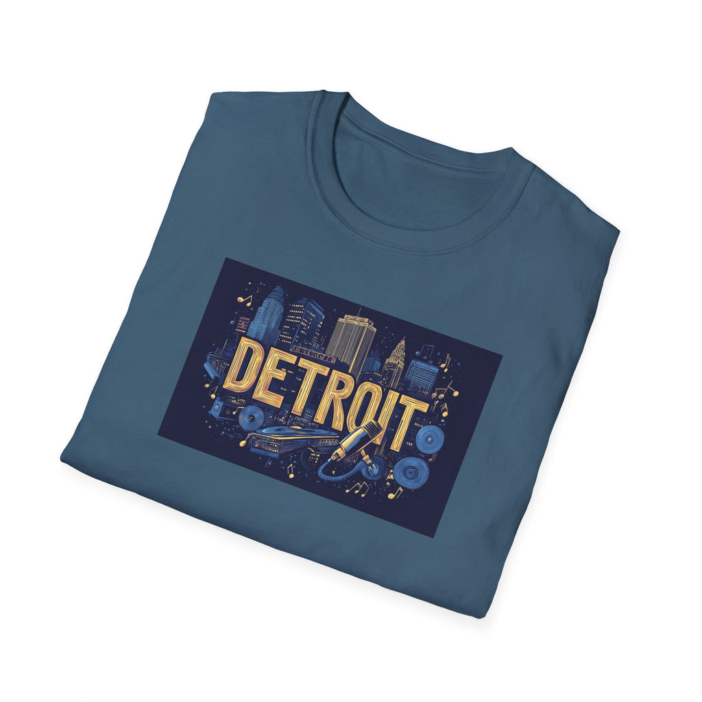 Detroit Skyline Graphic T-Shirt | Retro City Map, Motor City Typography