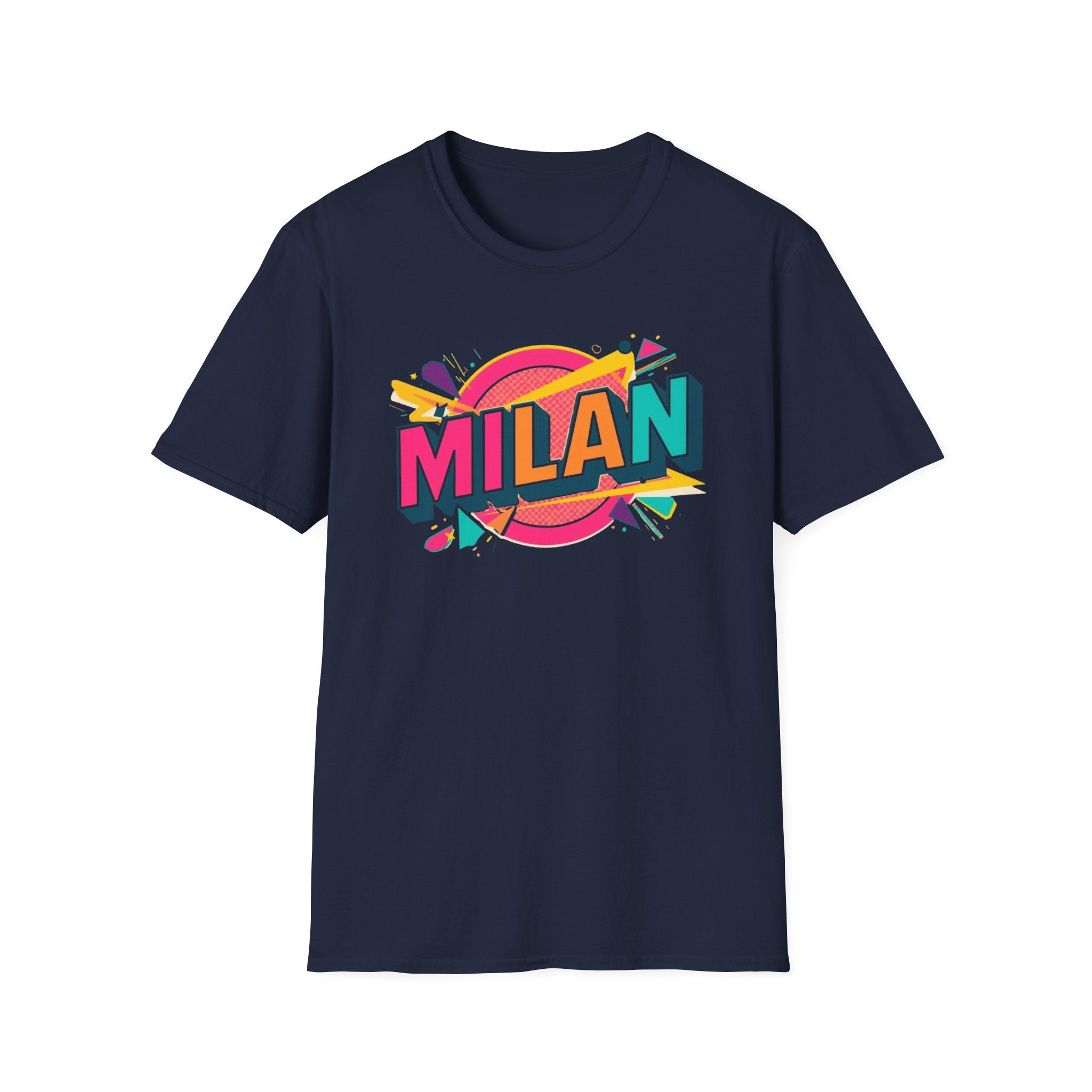 Milan Retro Pop Graphic T-Shirt — Colorful City Name Tee