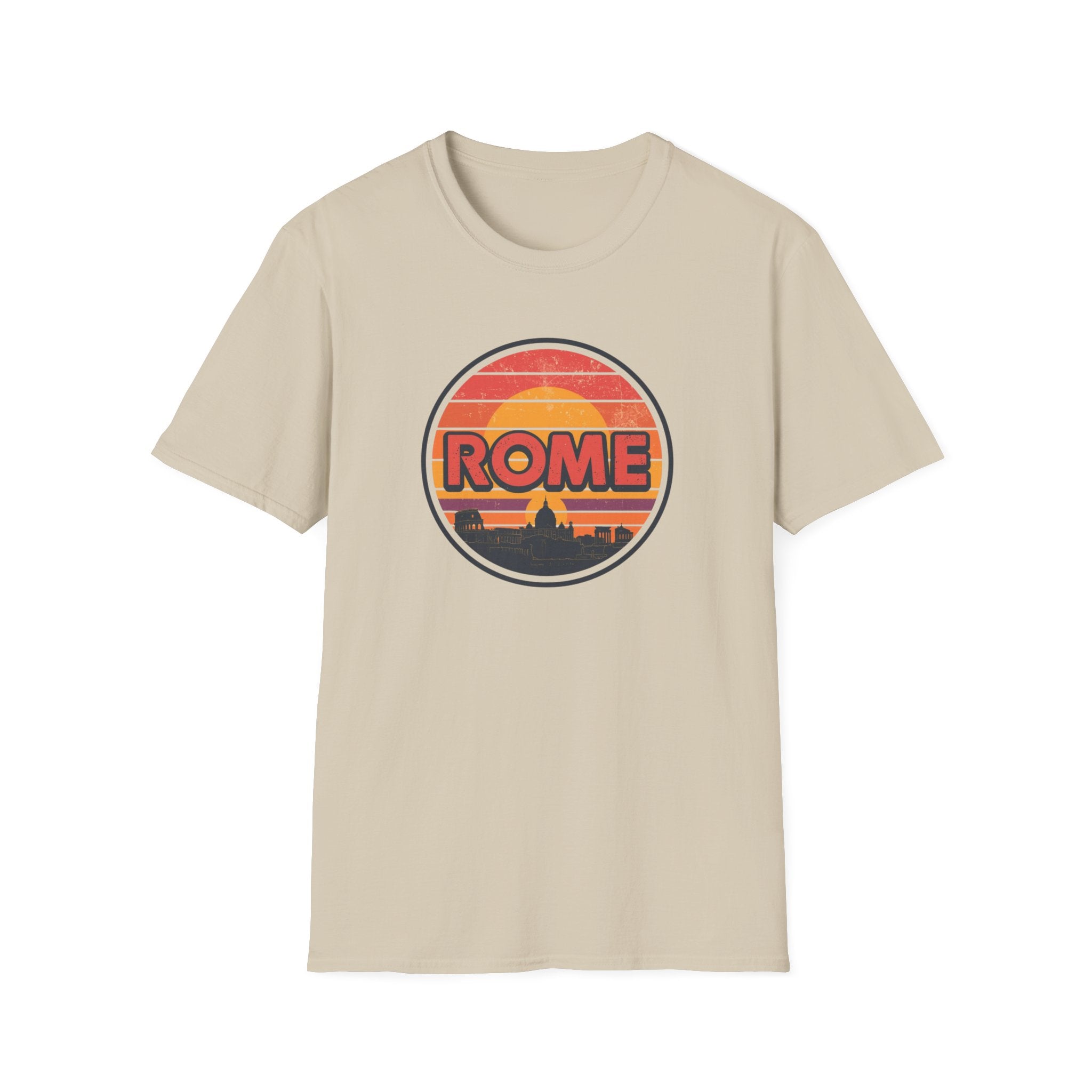 Rome Vintage Sunset T-Shirt — Retro Italian Travel Tee