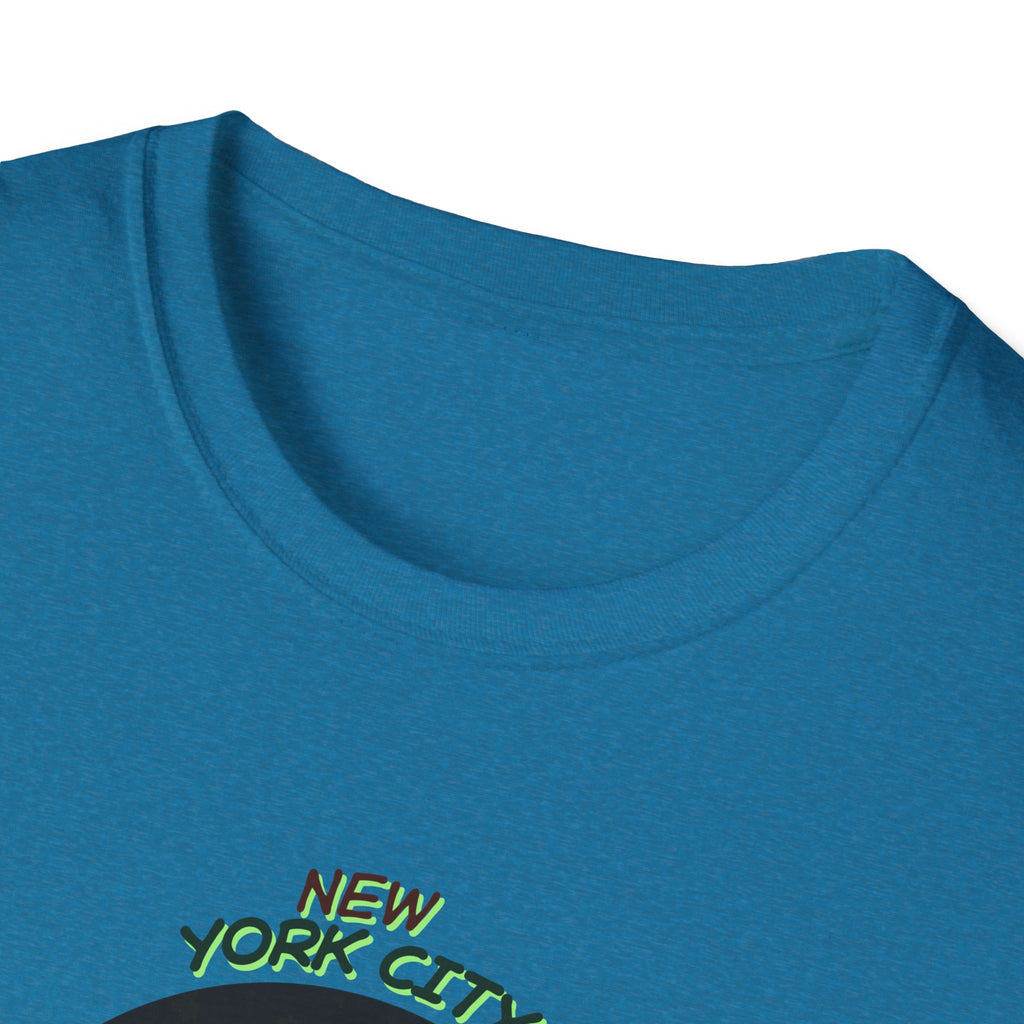 New York City Concrete Jungle T-Shirt | Skyline Silhouette, Green Badge