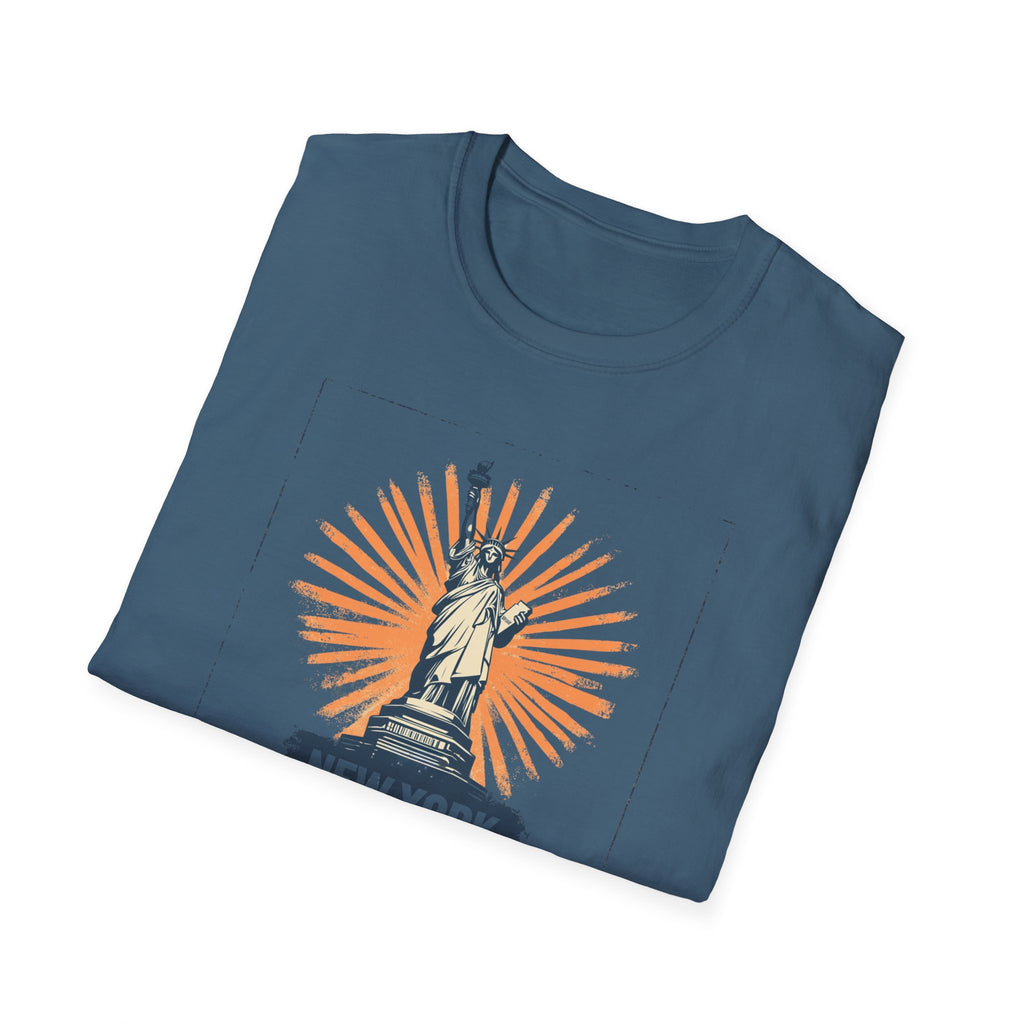 Statue of Liberty Illustration T-Shirt | New York Skyline Graphic