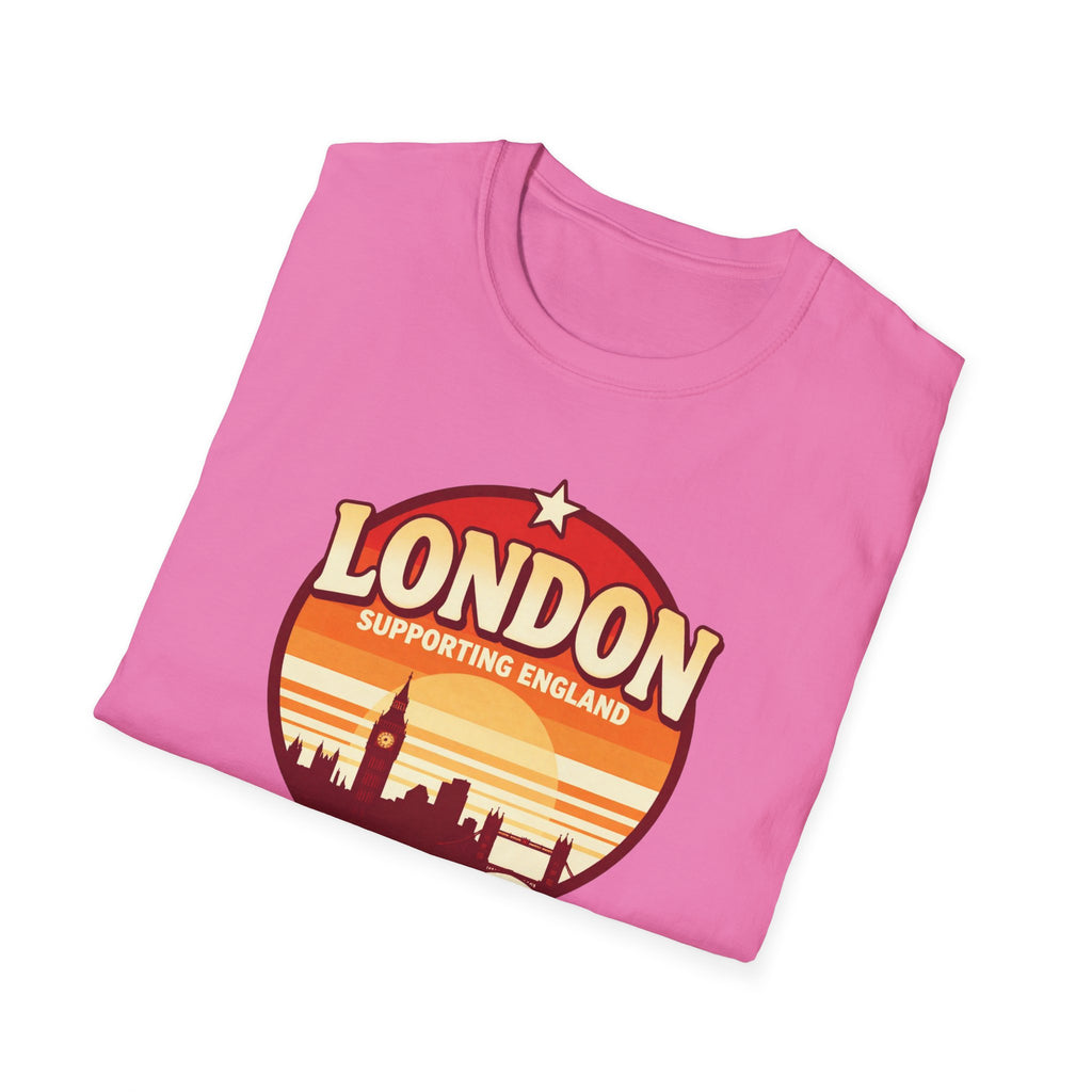 London Skyline T‑Shirt — Supporting England Retro Sunset Graphic