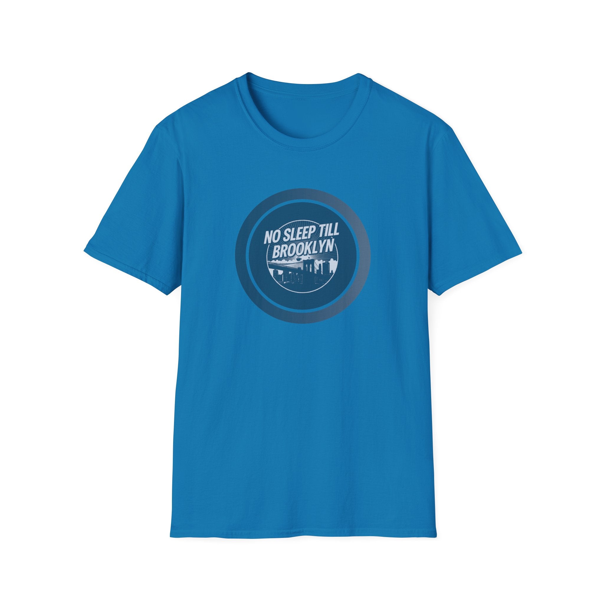 No Sleep Till Brooklyn T-Shirt | Retro NYC Skyline Circle Logo