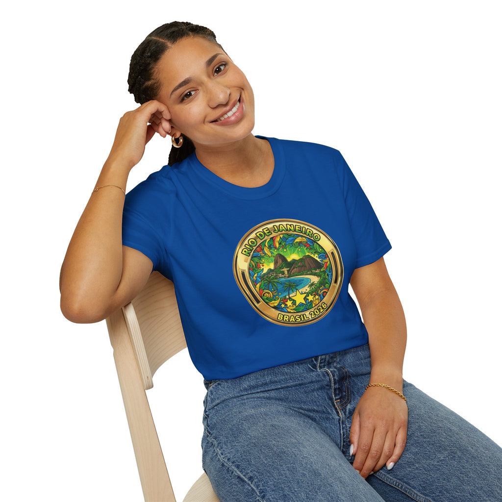 Rio de Janeiro Brazil Travel T-Shirt World Cup 2026 — Vintage Tropical Beach Badge