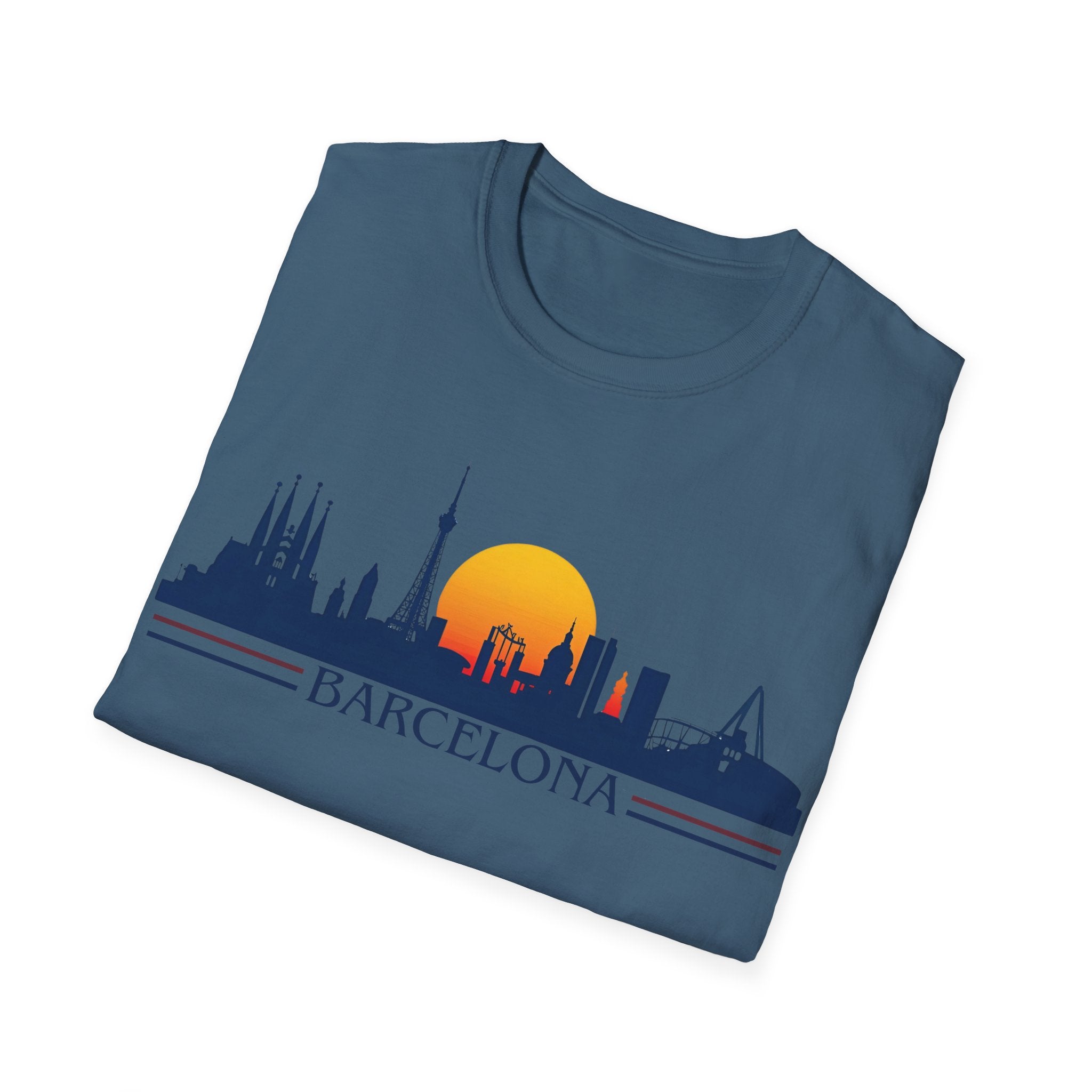 Barcelona skyline sunset T-Shirt | Spanish cityscape tee