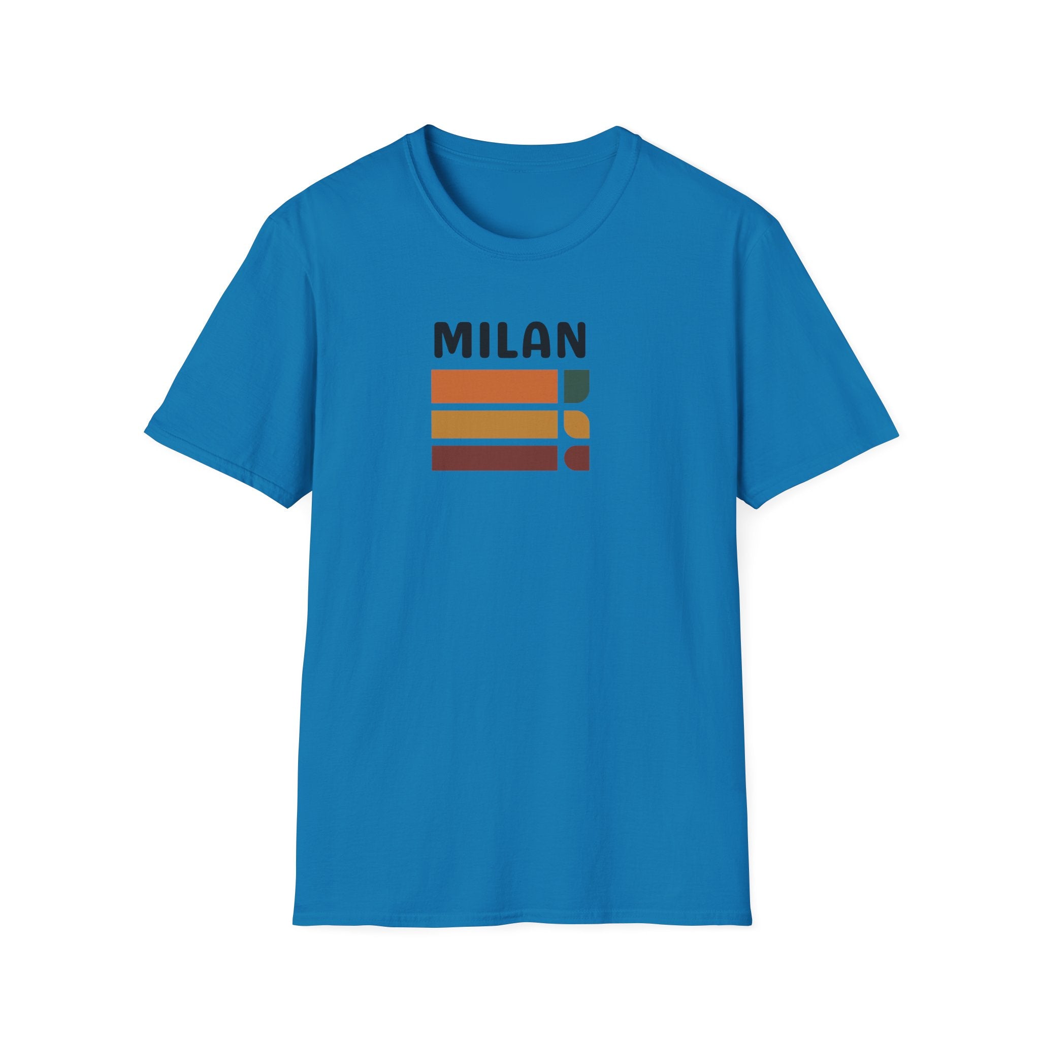 Milan Retro Stripes T-Shirt | Vintage Colorblock Italy Design