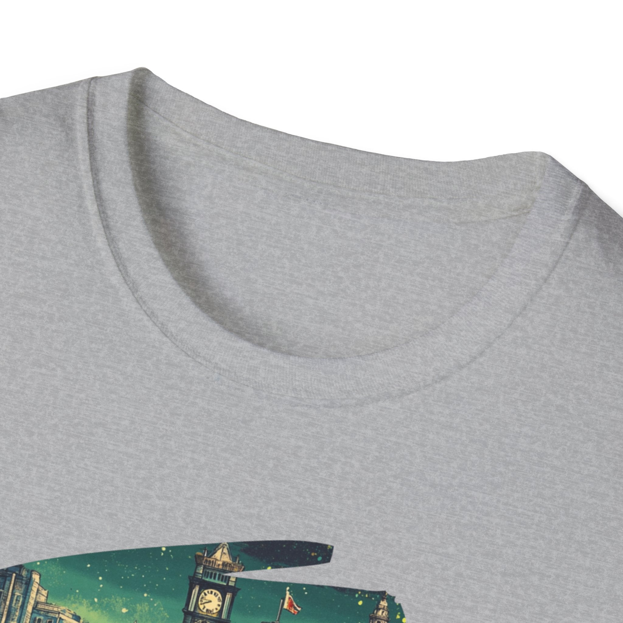 Dublin vintage travel collage T-Shirt | Irish city skyline, retro postcard style