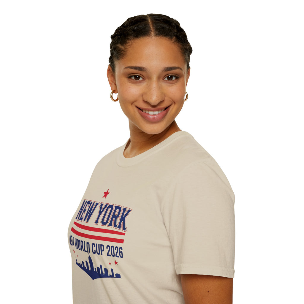 New York USA World Cup 2026 T-Shirt — Skyline Soccer Fan Tee