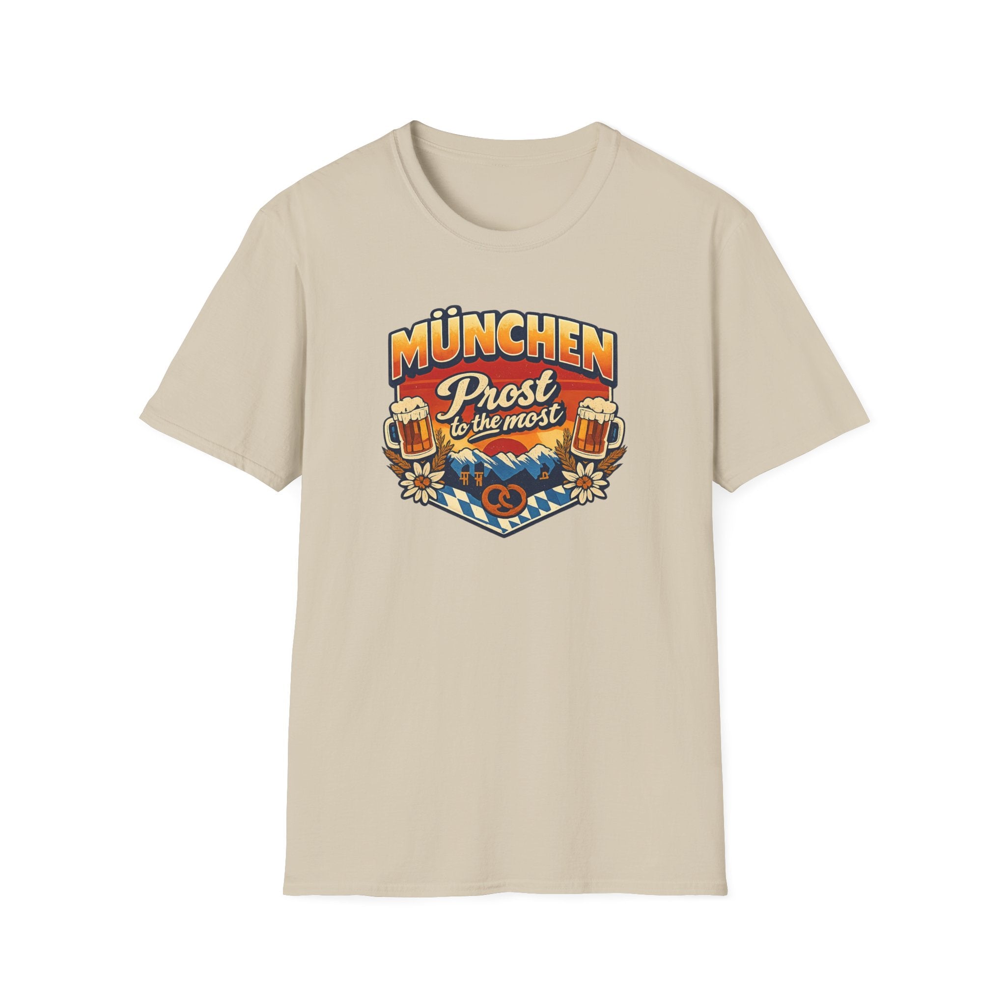 München Prost T-Shirt – Oktoberfest Beer & Pretzel Graphic Tee