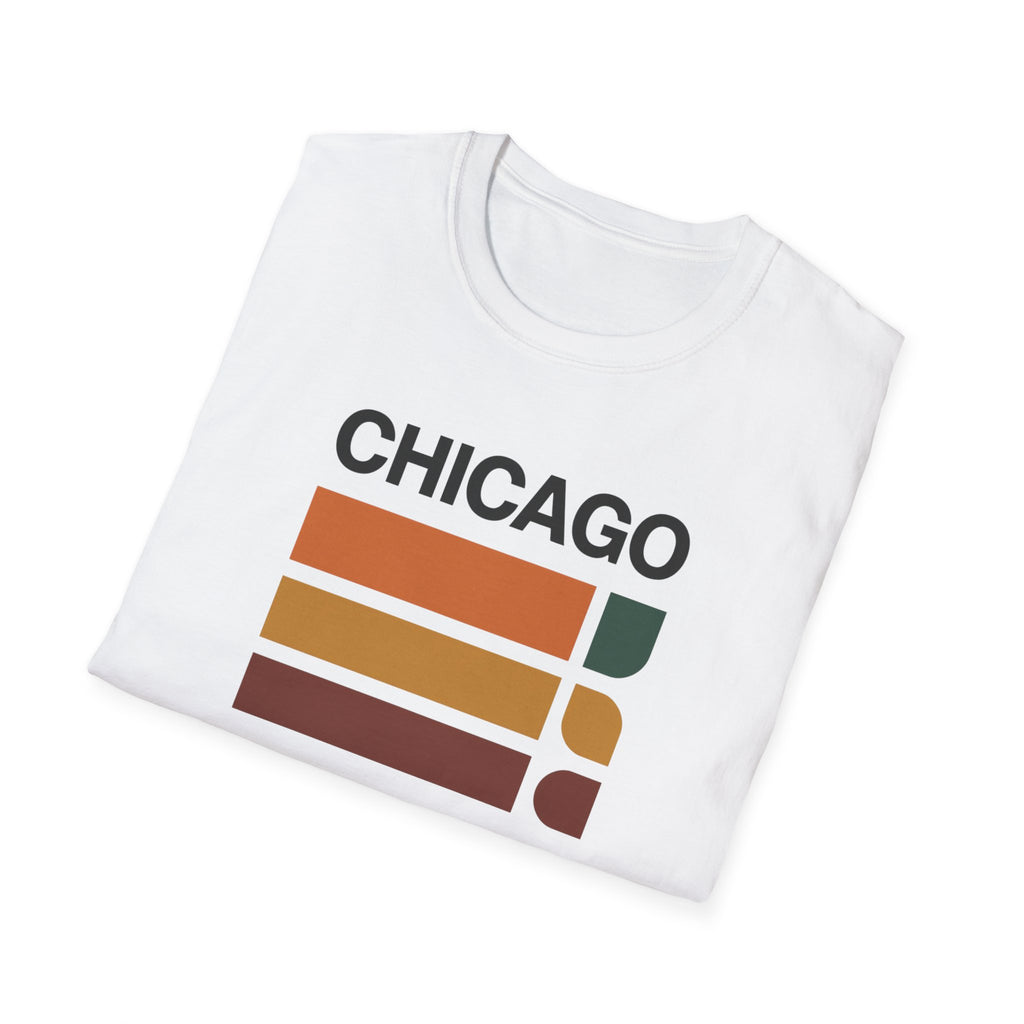 Chicago Retro Stripes T-Shirt | Vintage City Typography