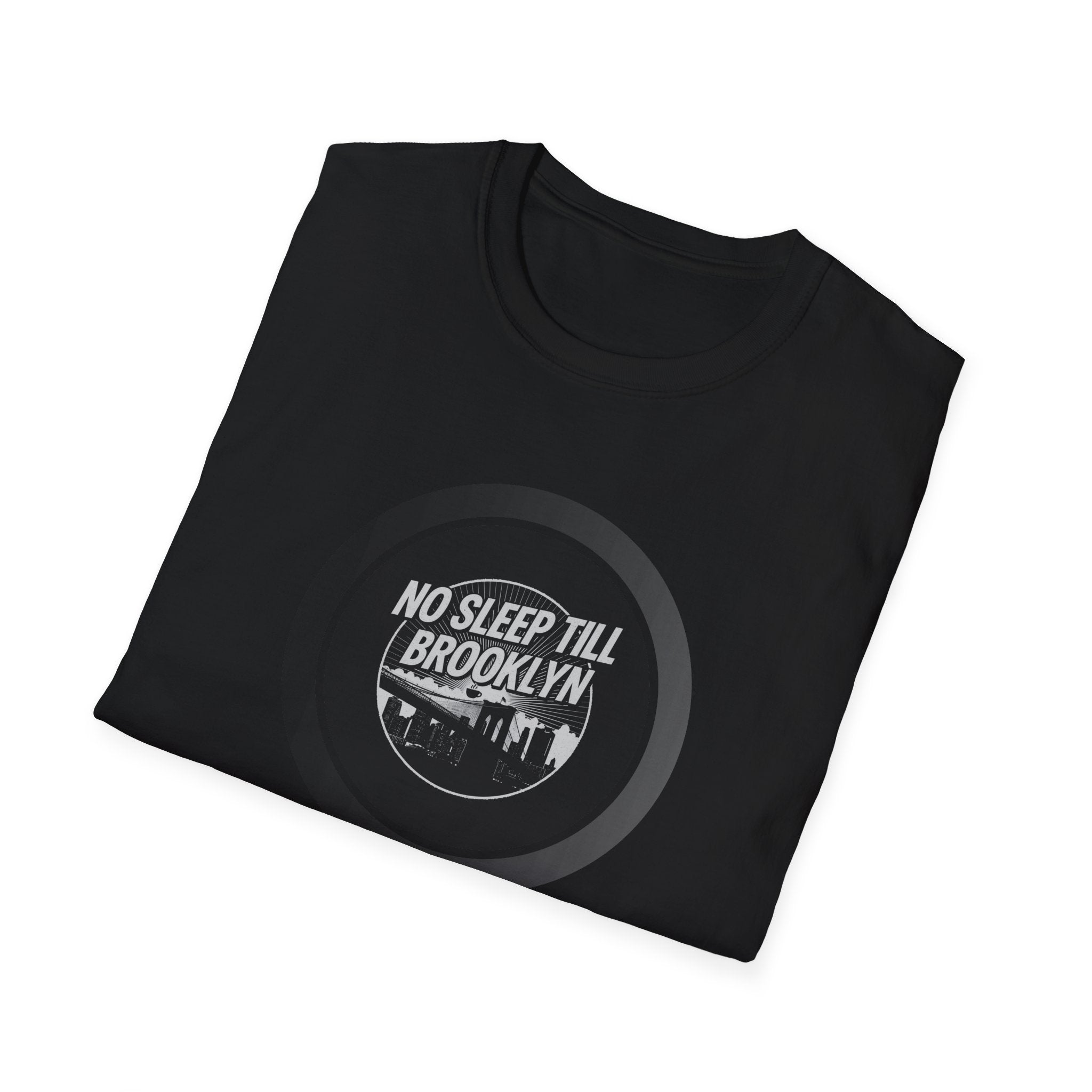 No Sleep Till Brooklyn T-Shirt | Retro NYC Skyline Circle Logo