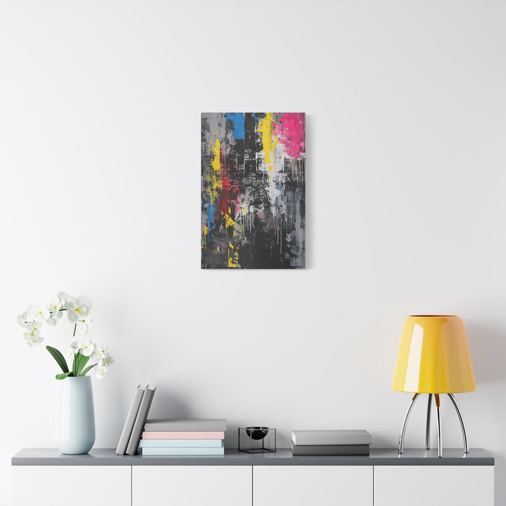 Abstract Urban Graffiti Canvas inspired by Berlin history