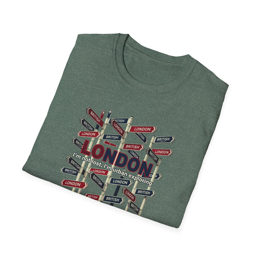 London Street Signs T-Shirt — Vintage Union Jack Directional Graphic