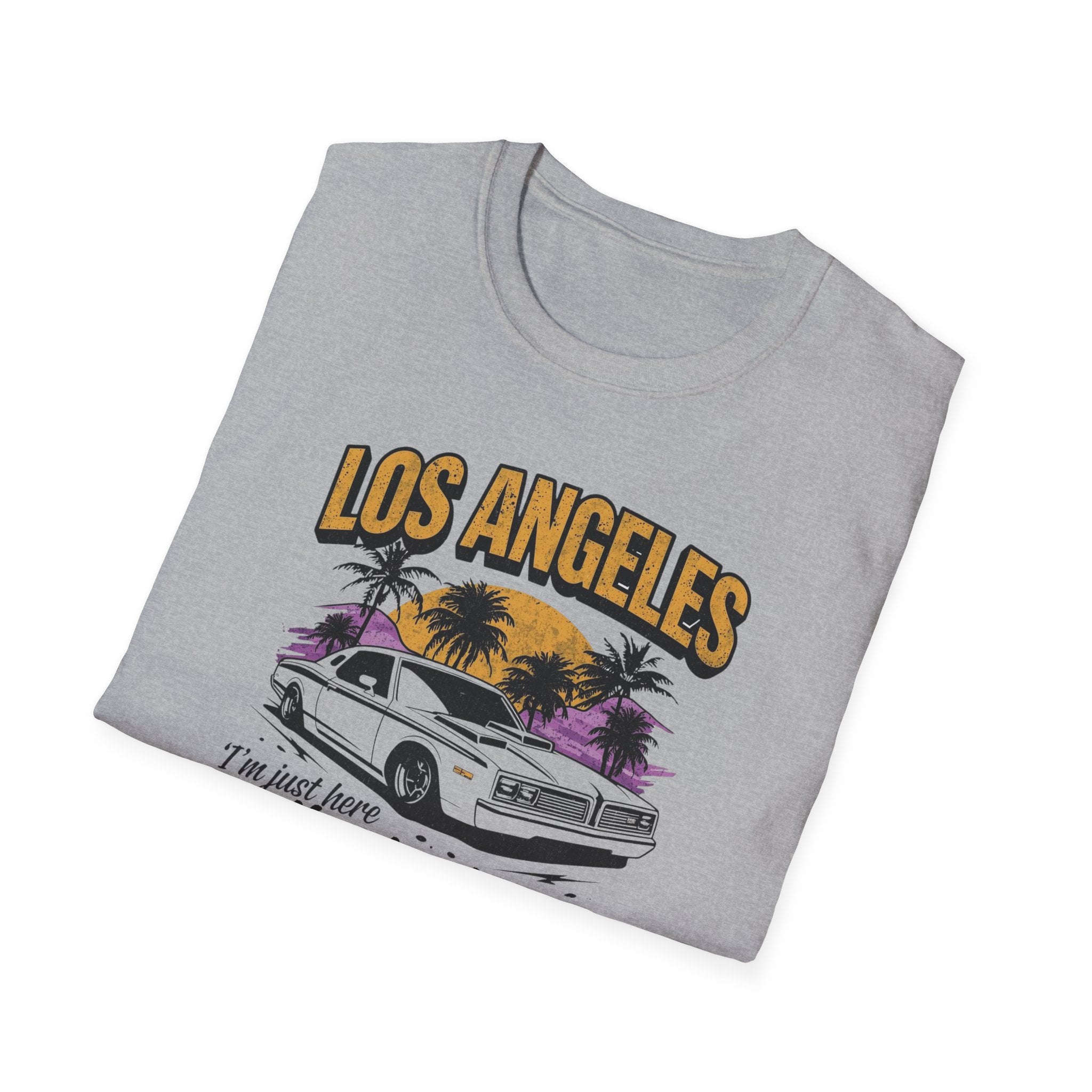 Los Angeles Retro Car T-Shirt — "For the Street Cred" Vintage Sunset Tee
