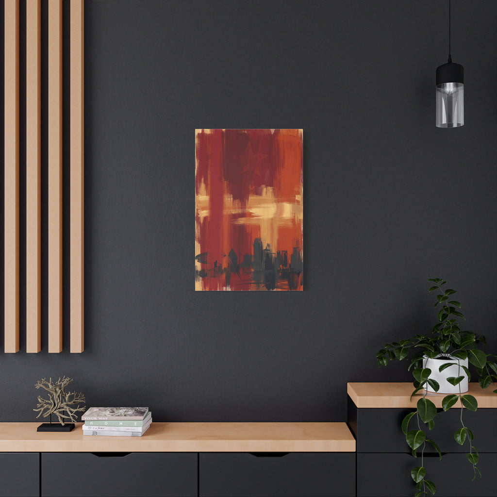 Abstract Sunset and colour field inspired by Dallas and Texas cultural identity
