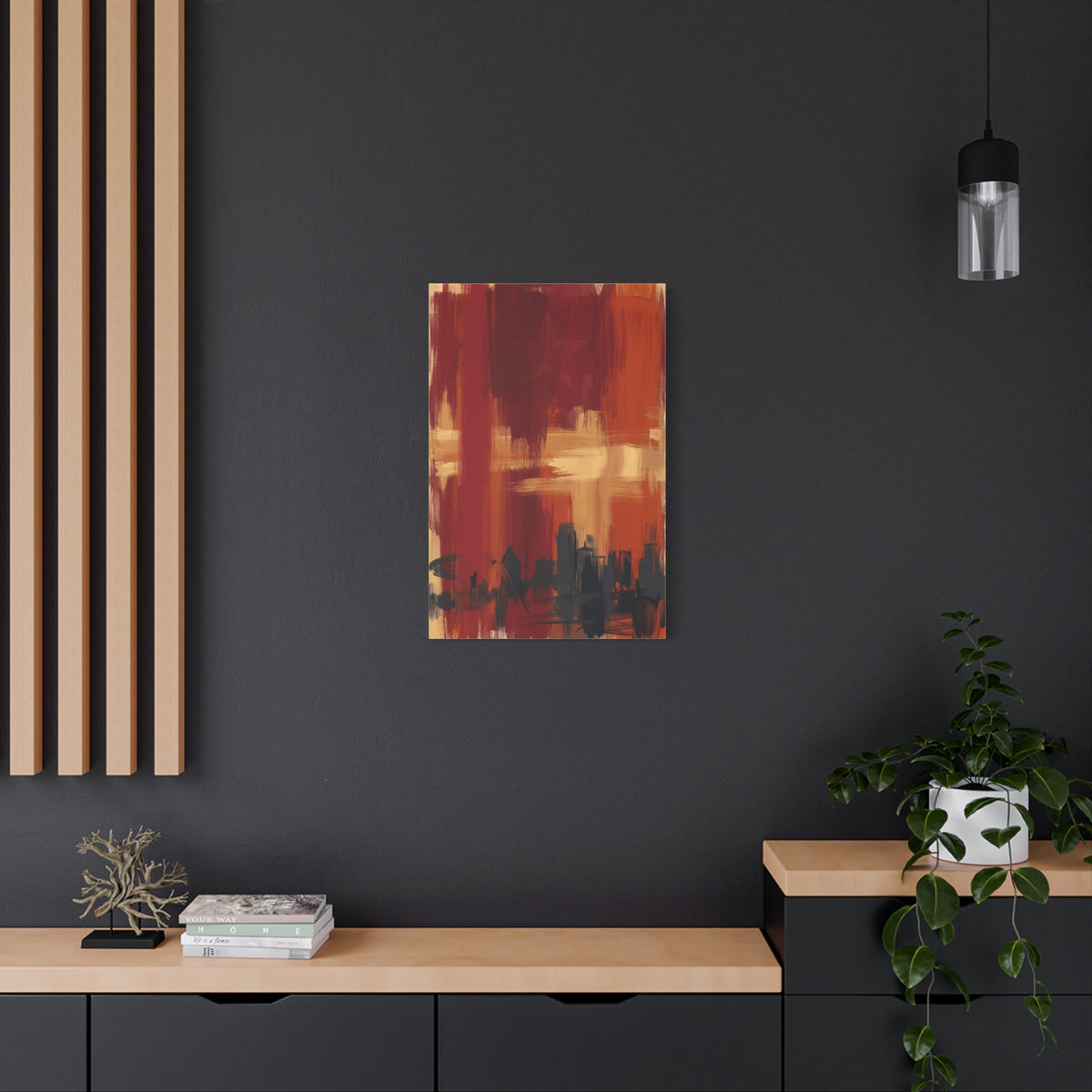 Abstract Sunset and colour field inspired by Dallas and Texas cultural identity