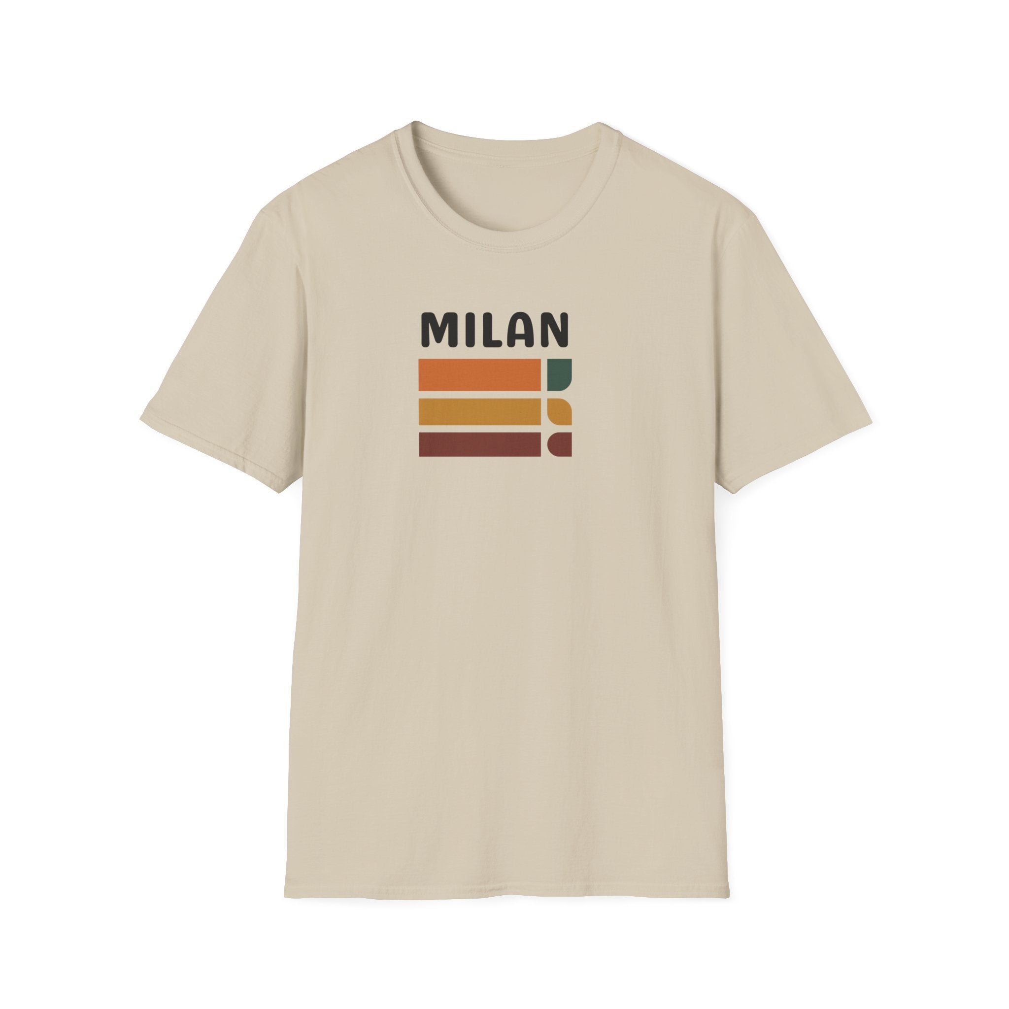Milan Retro Stripes T-Shirt | Vintage Colorblock Italy Design