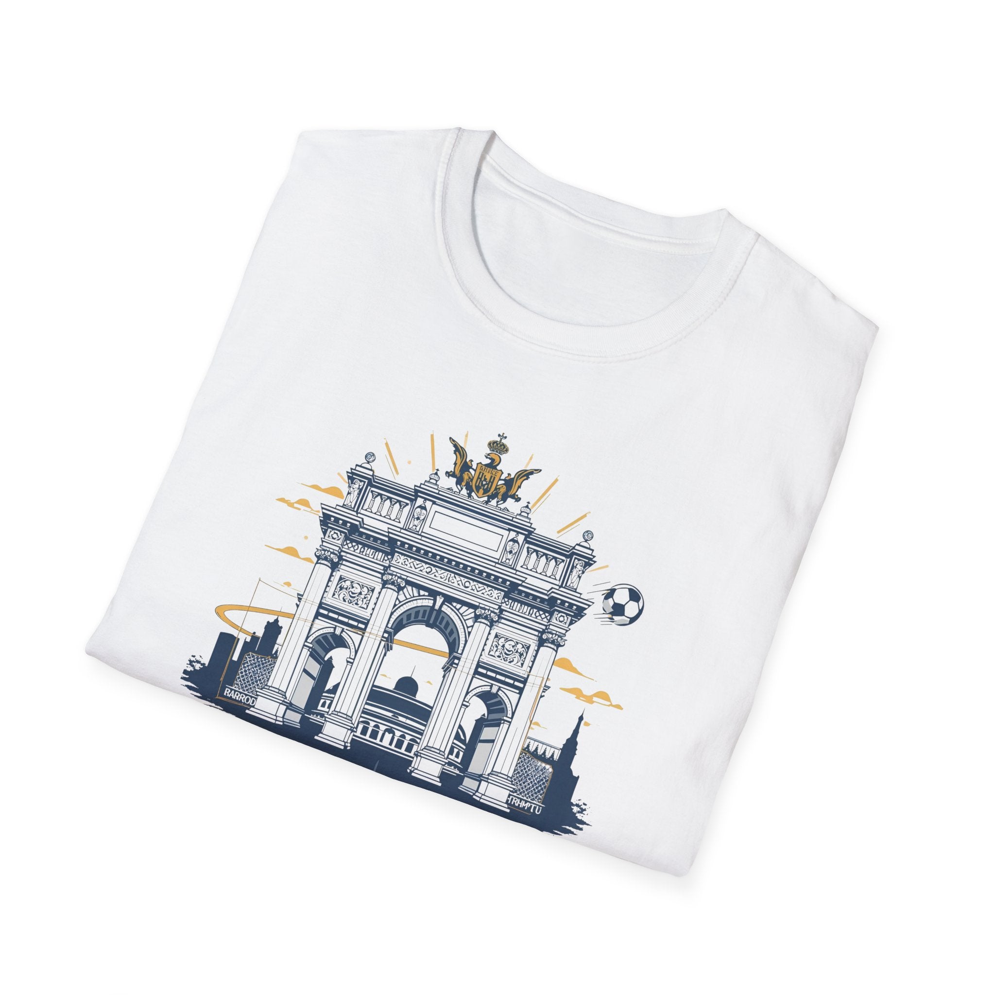 Madrid Arch Illustration T-Shirt | Puerta de Alcalá Landmark Tee