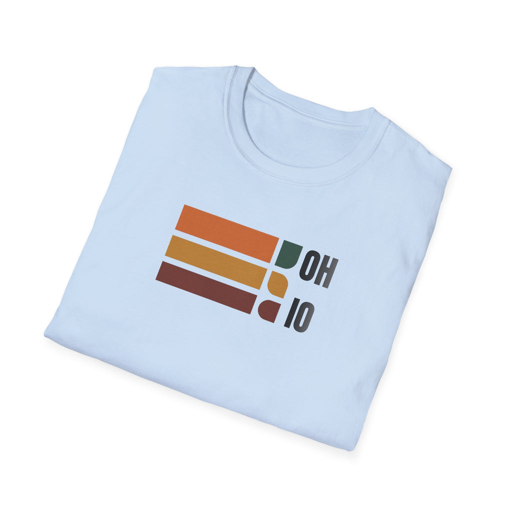 Ohio State Outline Stripes T-Shirt | Retro Buckeye Pride