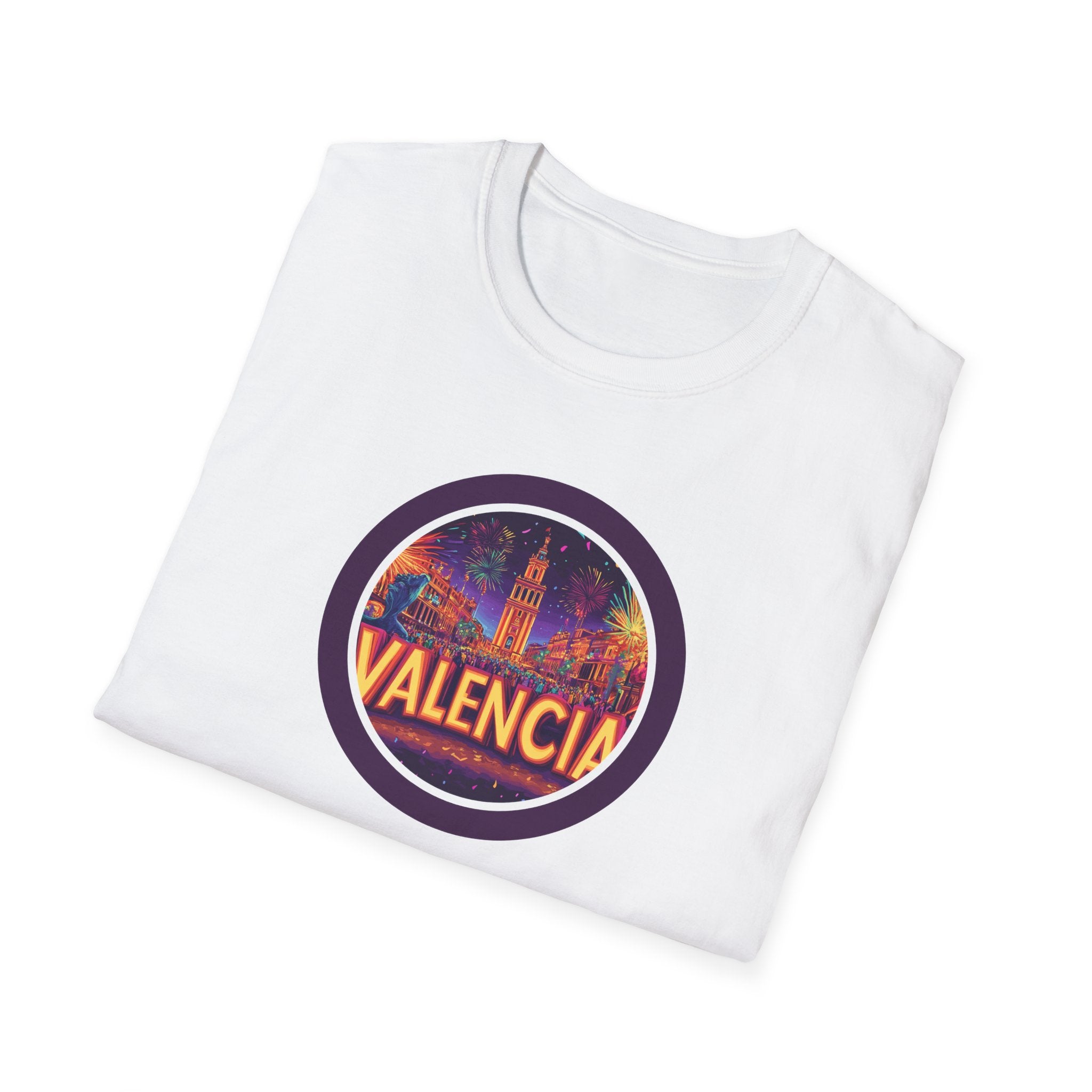 Valencia skyline circle logo T-Shirt | Spain travel souvenir