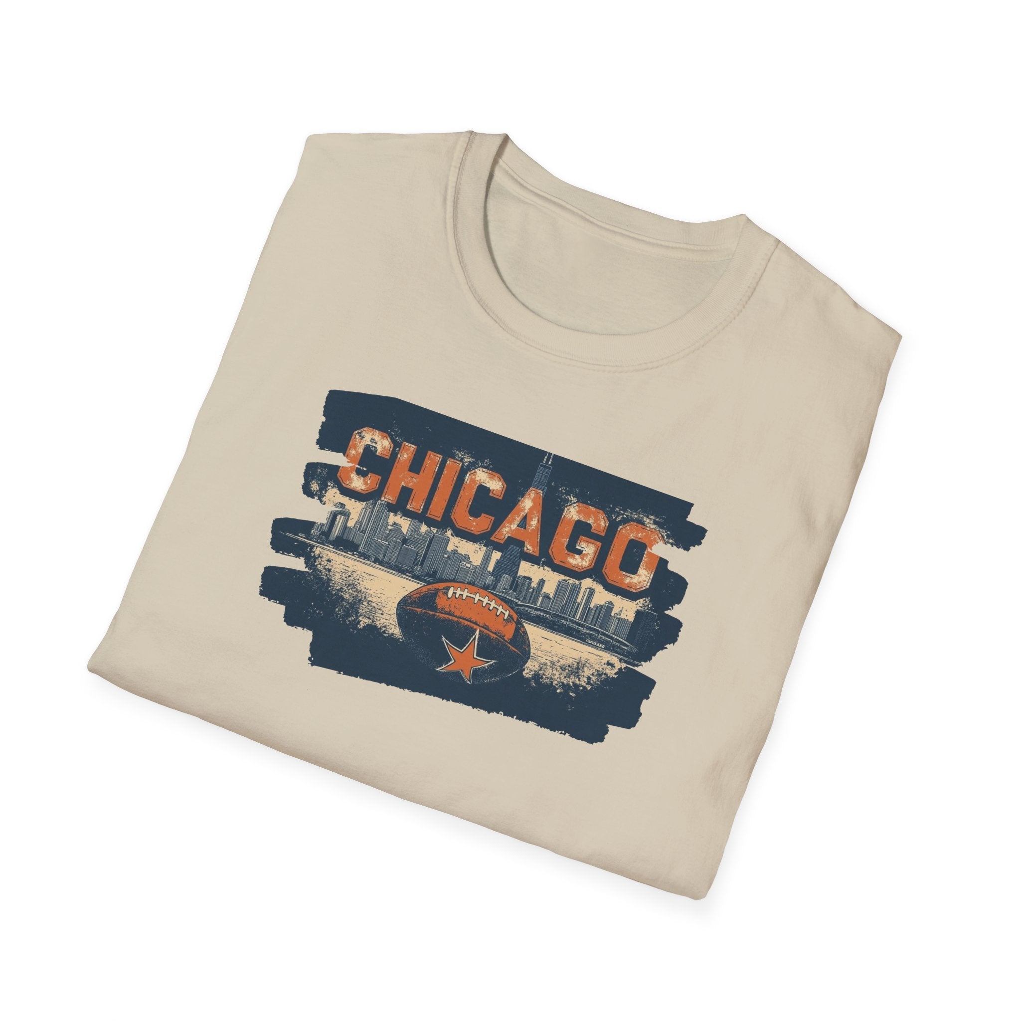 Chicago Skyline Distressed T-Shirt | Cityscape, Retro Star