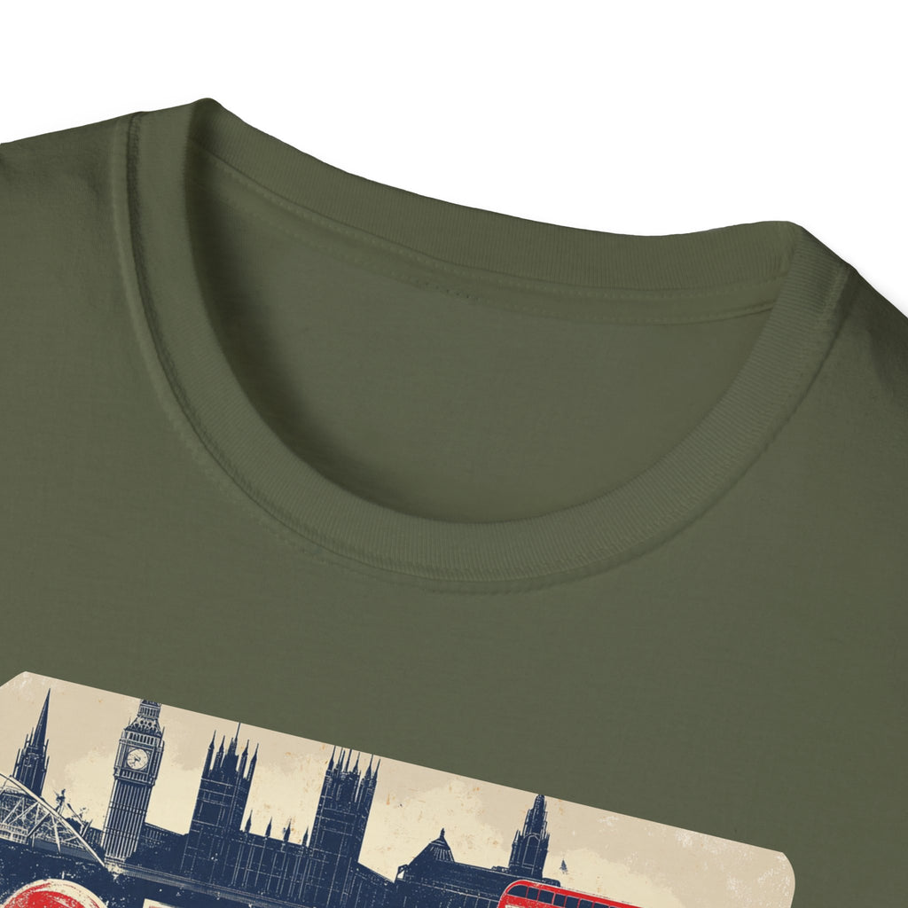 London Vintage Sign T-Shirt | Skyline, Union Jack Bus