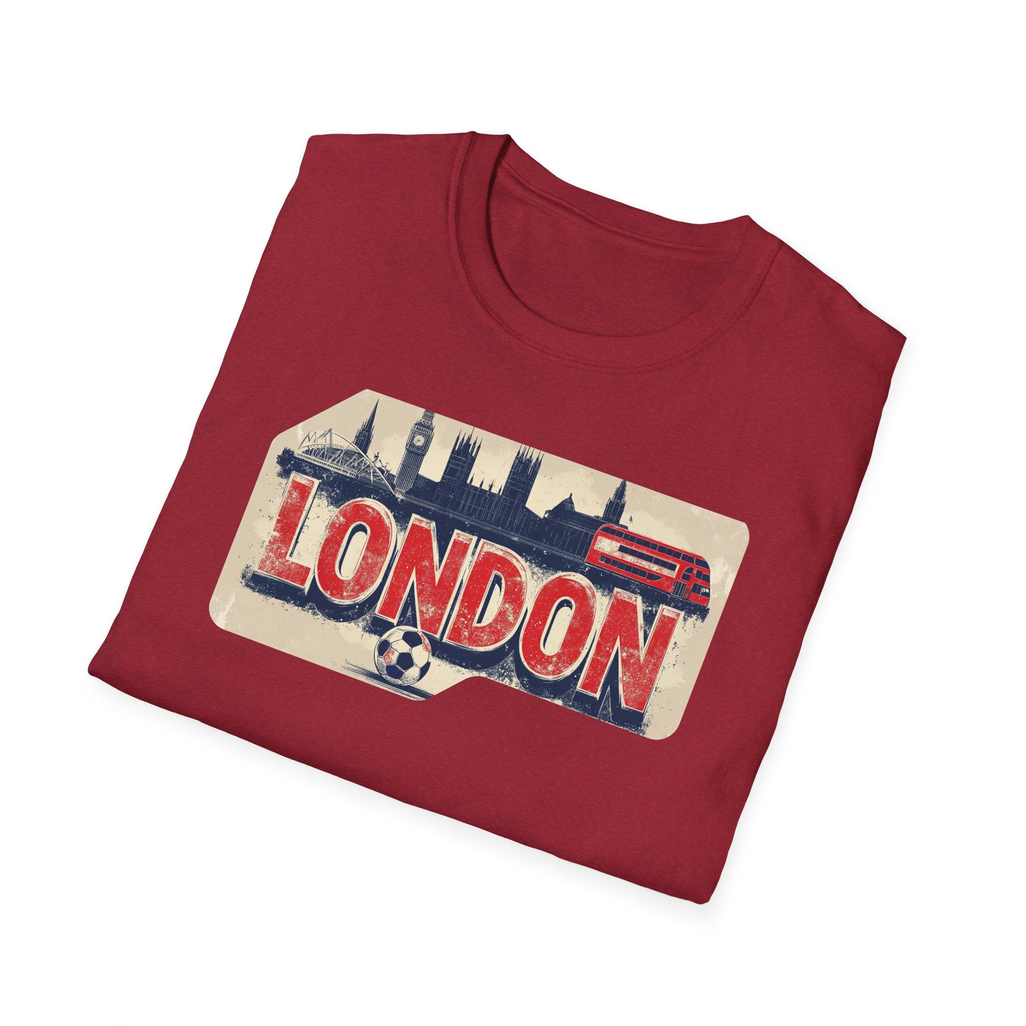 London Vintage Sign T-Shirt | Skyline, Union Jack Bus
