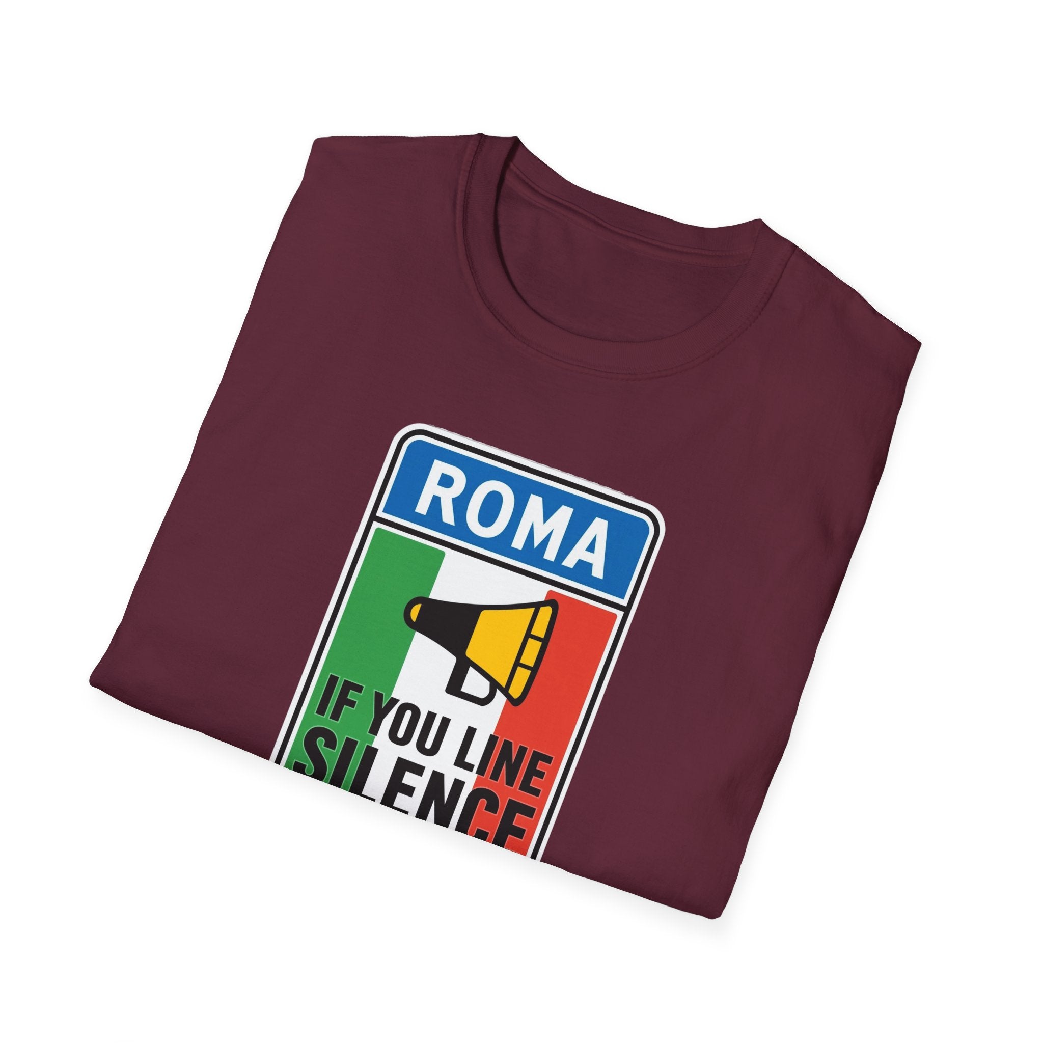 Roma Italian "Honk if you like silence" Unisex Softstyle T-Shirt