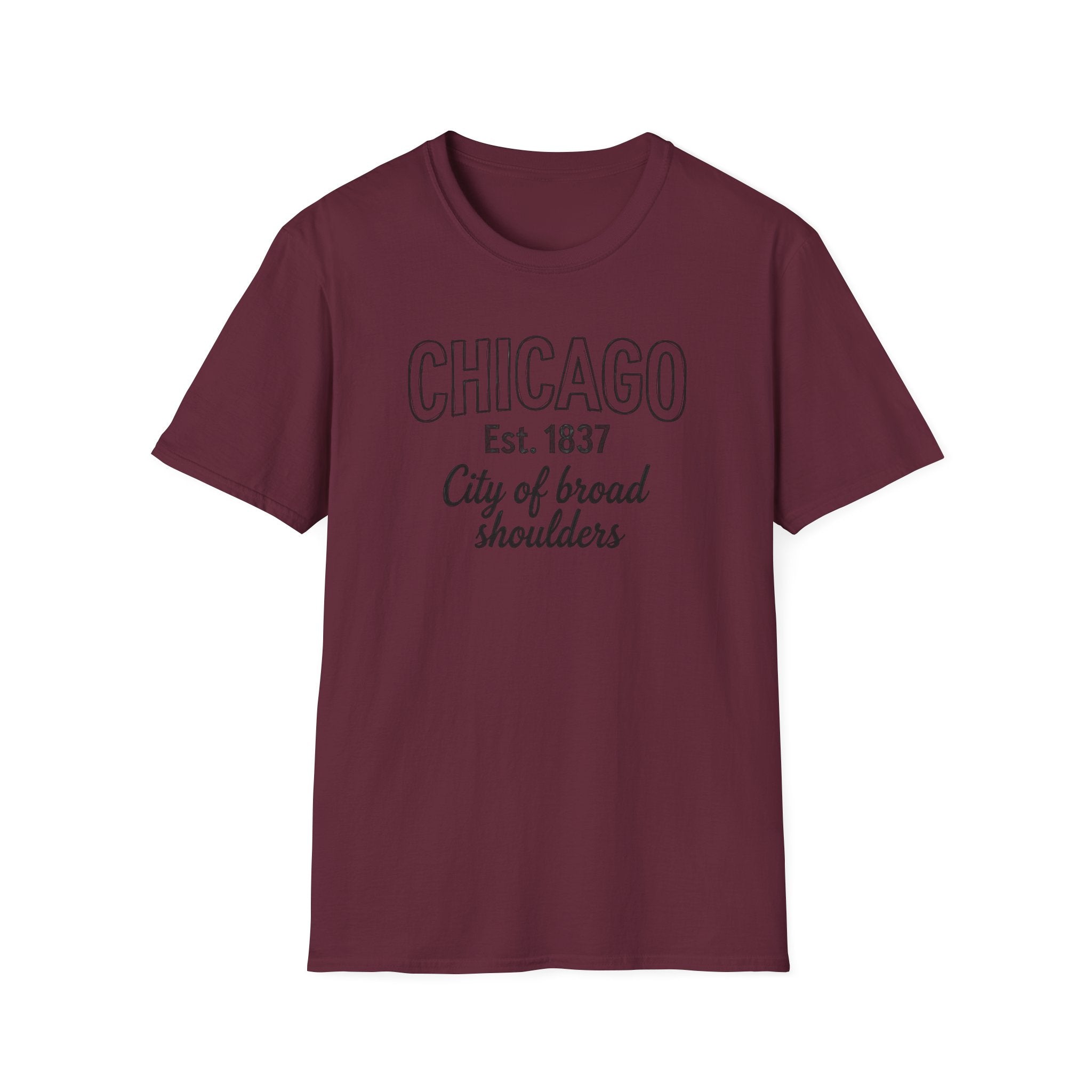 Chicago "City of Broad Shoulders" T-Shirt — Est. 1837 Vintage City Tee