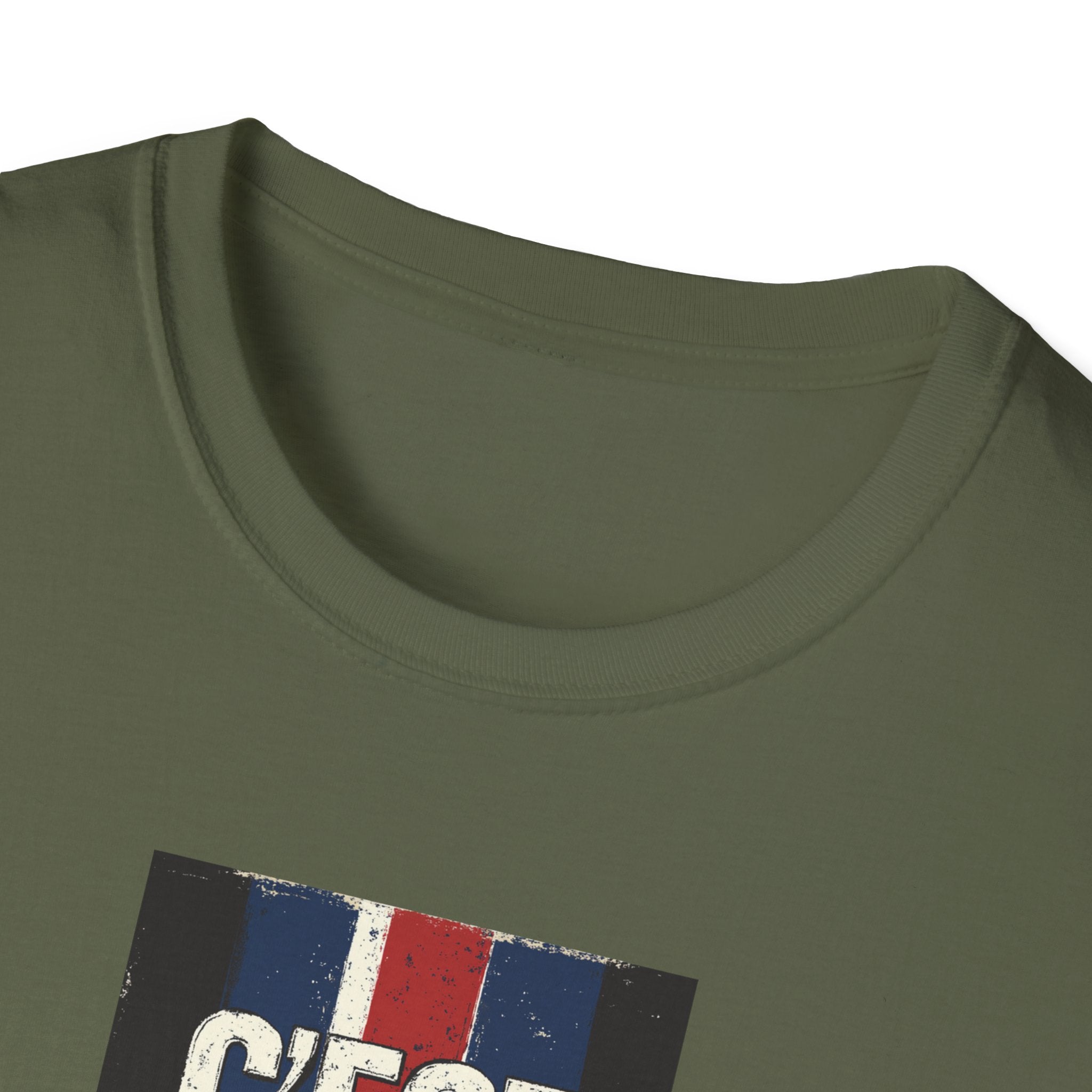 C'est Bon French Flag Stripe T-Shirt | Retro French Phrase Tee