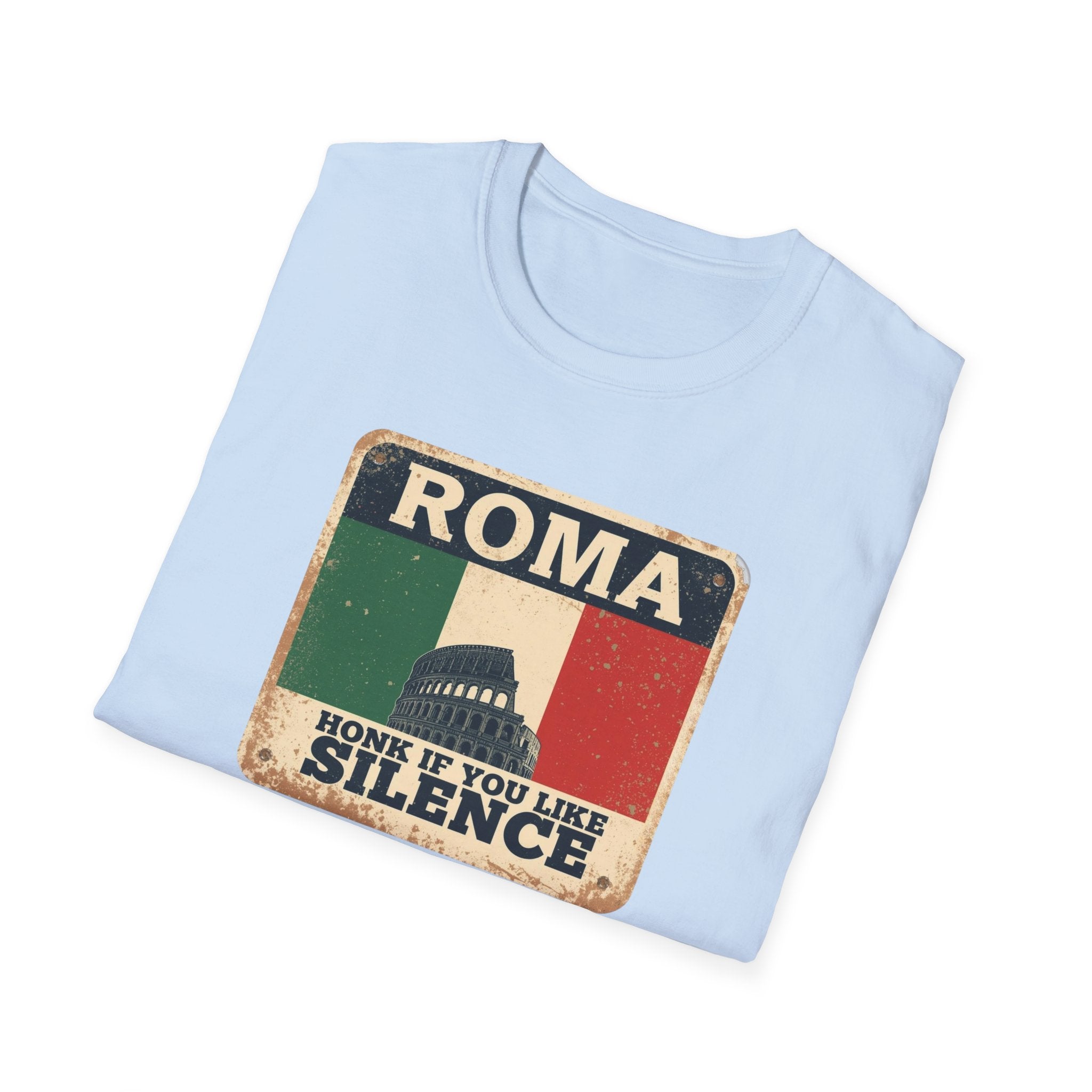 Roma Vintage Italy T-Shirt — "Honk If You Like Silence" Retro Rome Tee