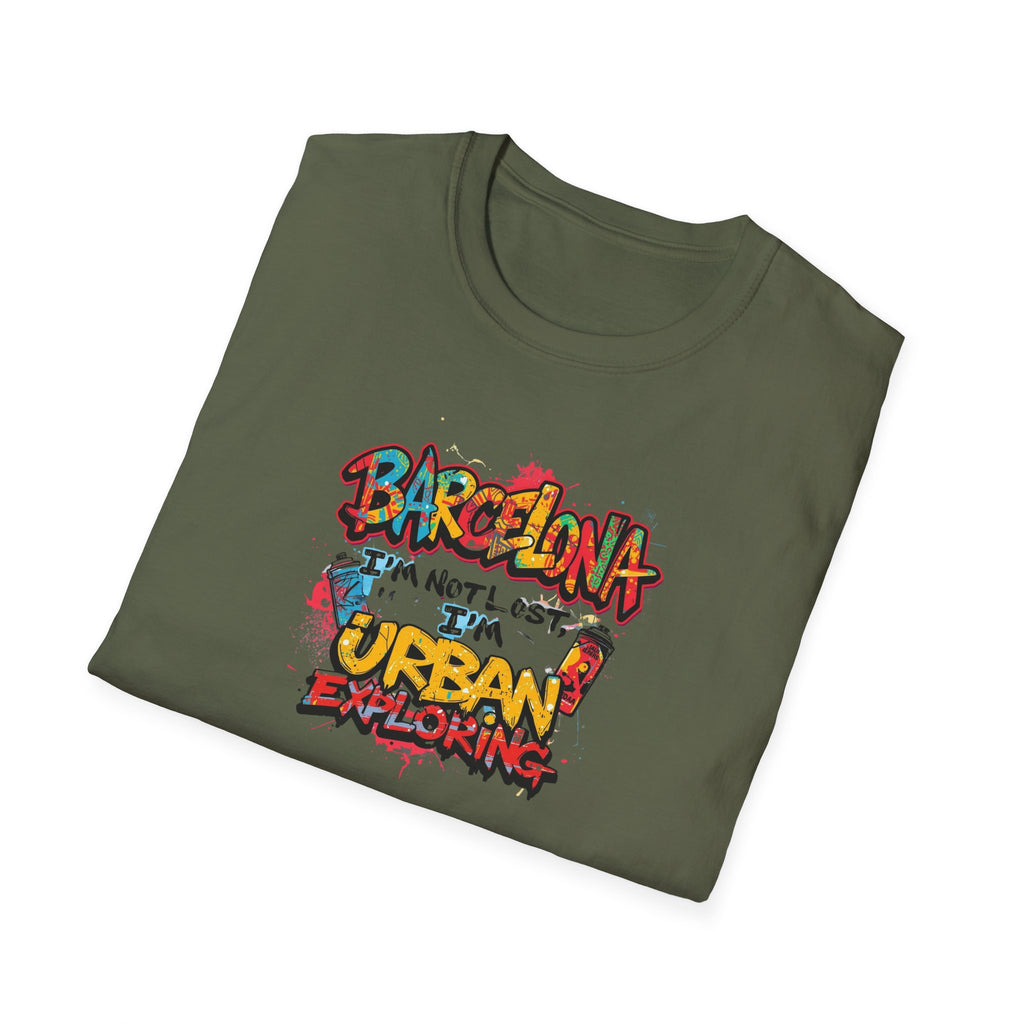 Barcelona Urban Graffiti T‑Shirt – Colorful Street Art Travel Tee