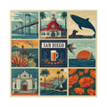 San Diego Vintage Collage Canvas