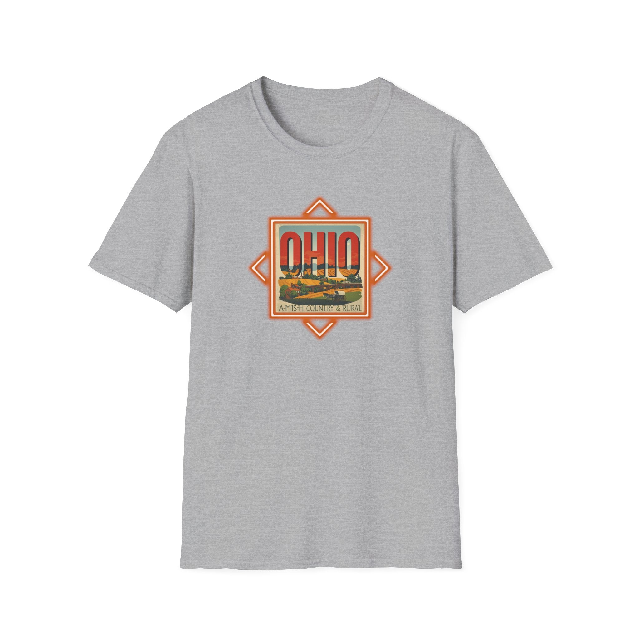 Ohio Vintage Travel Badge T-Shirt | Scenic State Skyline Tee