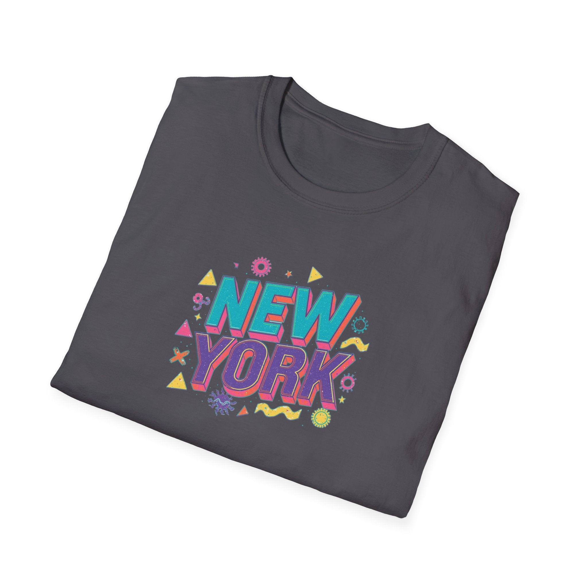 New York colorful typography T-Shirt | city souvenir, retro pop design