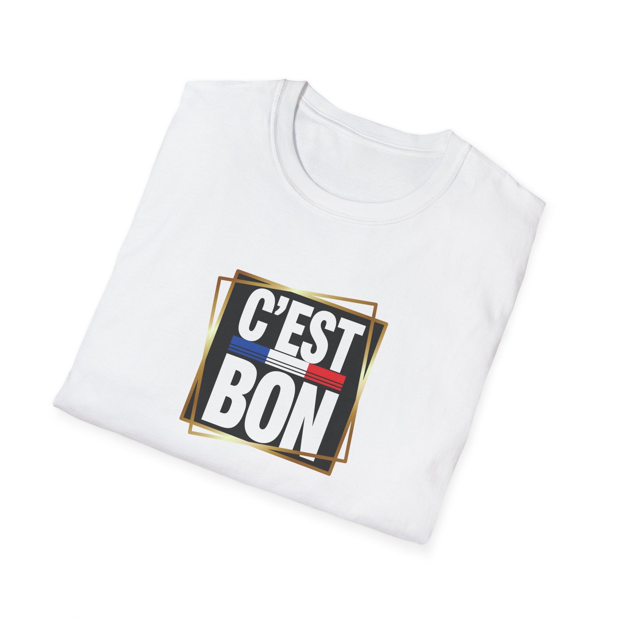 C'EST BON T-Shirt | French Phrase Graphic Tee, Bold Typographic Design