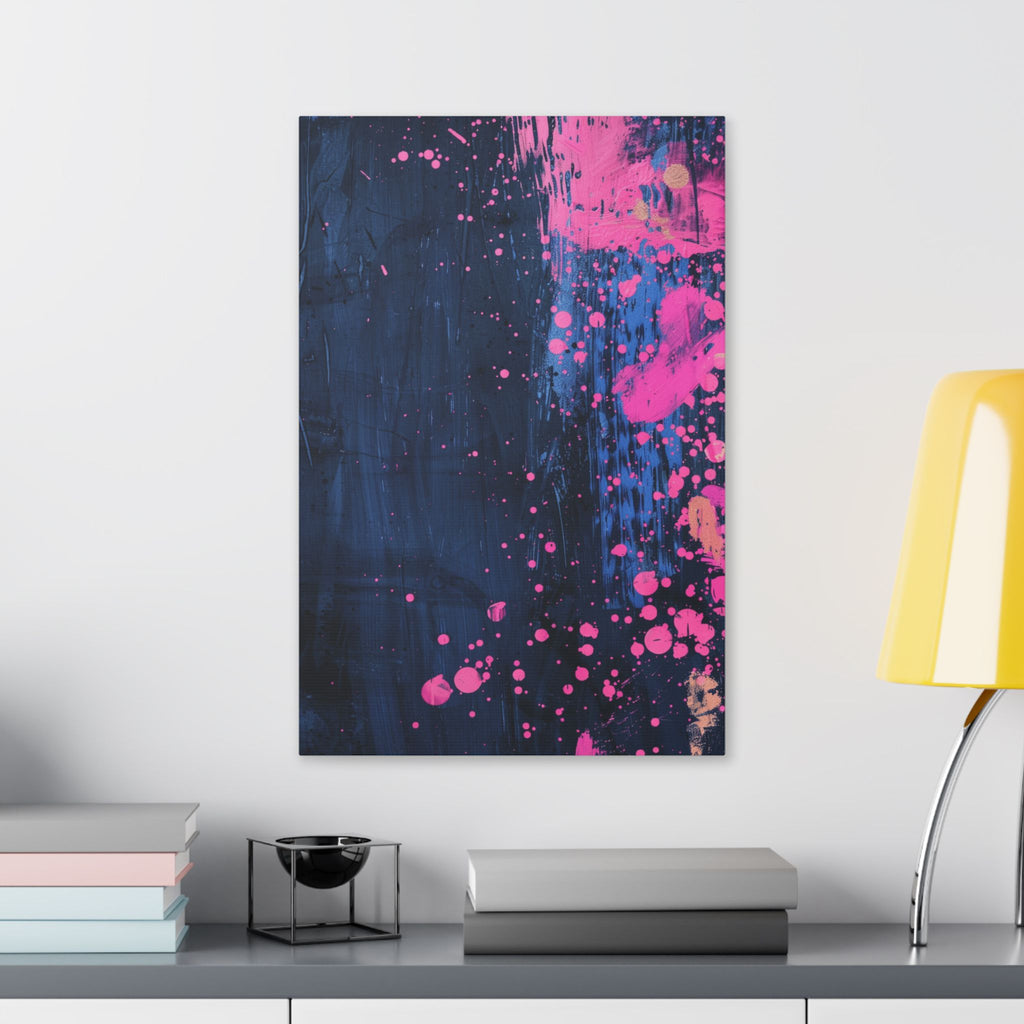Abstract Neon Splash Canvas - Colour field painting inspired by Tokyo and Japanese artistic heritage