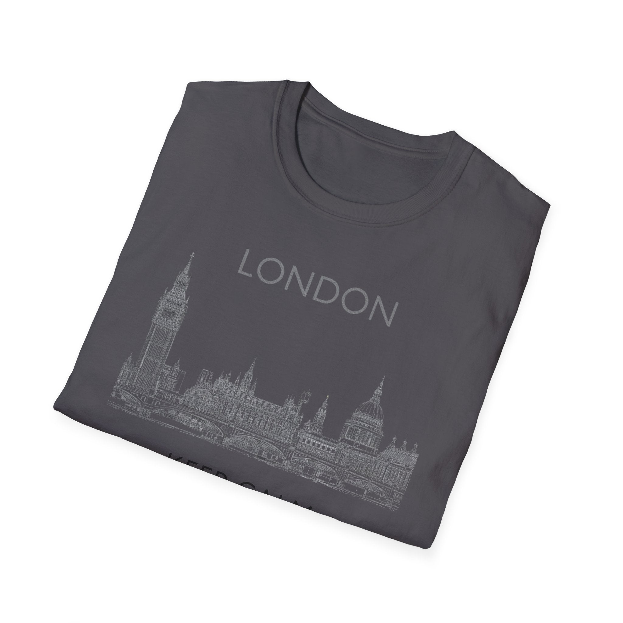 London skyline Keep Calm and Carry On T-Shirt | UK travel souvenir